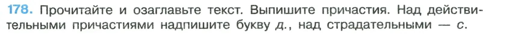 Условие номер 178 (страница 103) гдз по русскому языку 7 класс Ладыженская, Баранов, учебник 1 часть