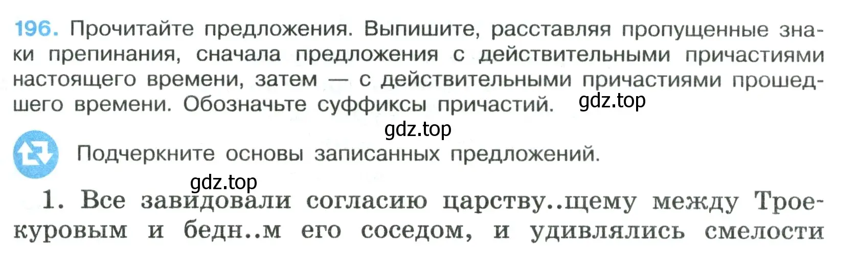 Условие номер 196 (страница 113) гдз по русскому языку 7 класс Ладыженская, Баранов, учебник 1 часть