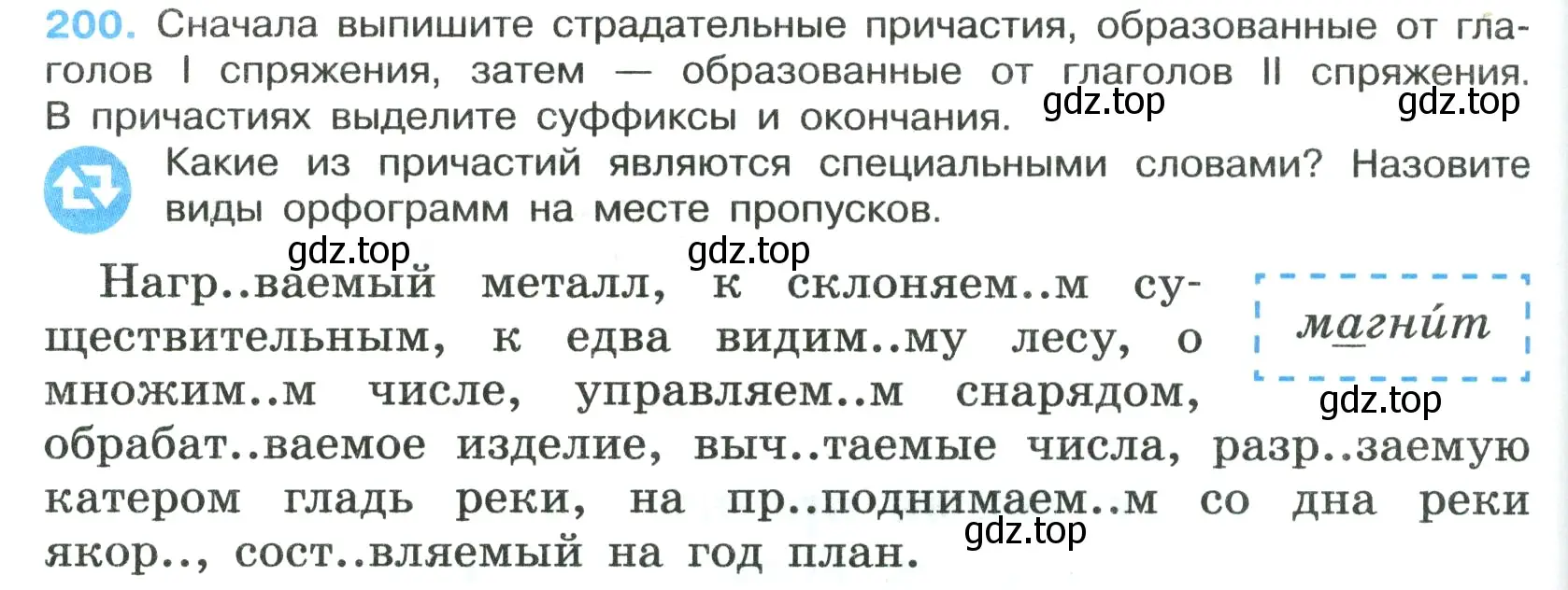 Условие номер 200 (страница 116) гдз по русскому языку 7 класс Ладыженская, Баранов, учебник 1 часть