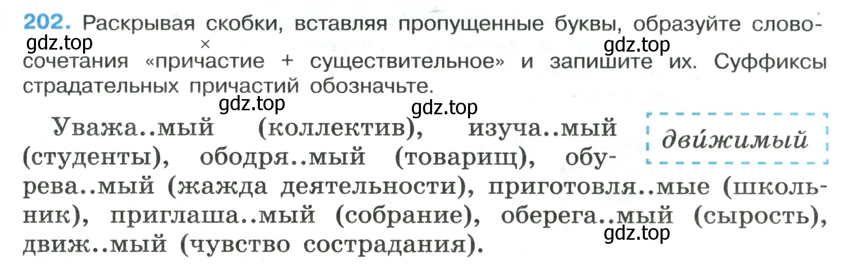 Условие номер 202 (страница 117) гдз по русскому языку 7 класс Ладыженская, Баранов, учебник 1 часть