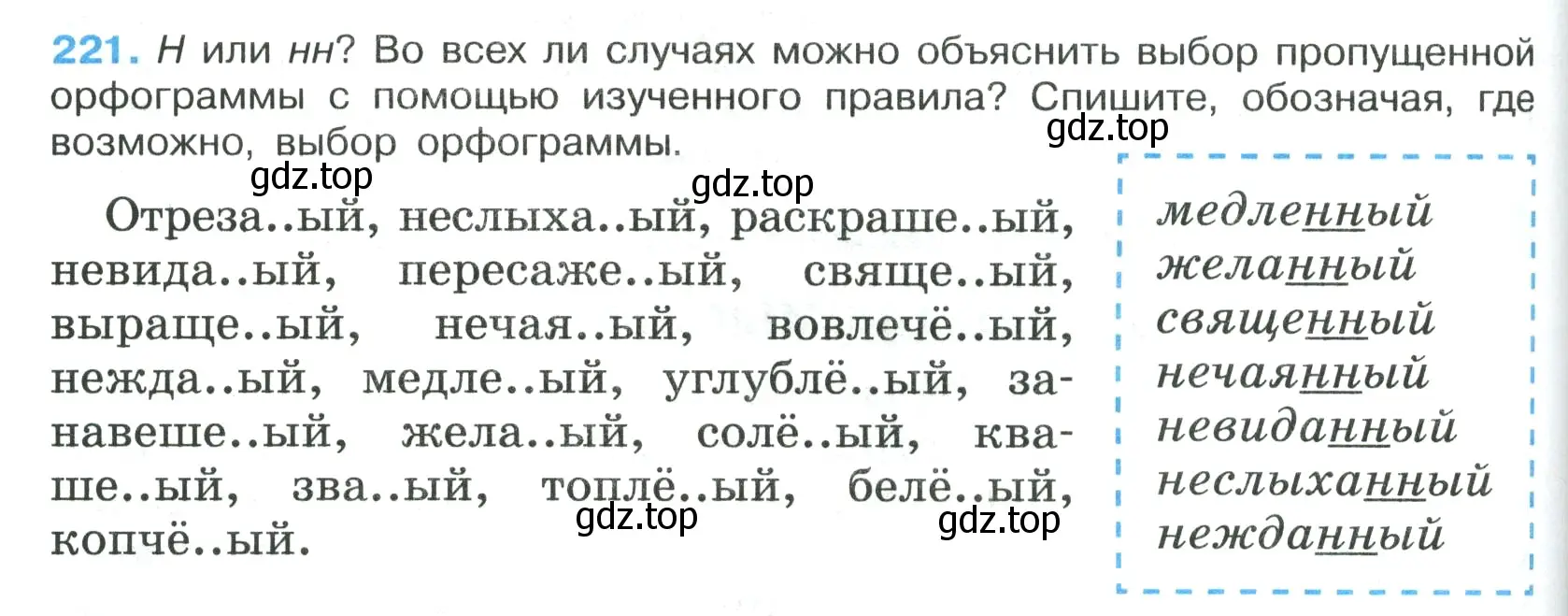 Условие номер 221 (страница 128) гдз по русскому языку 7 класс Ладыженская, Баранов, учебник 1 часть