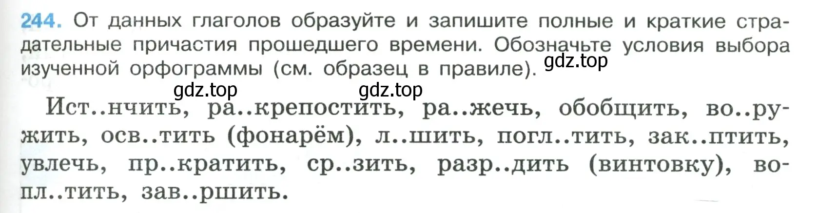 Условие номер 244 (страница 145) гдз по русскому языку 7 класс Ладыженская, Баранов, учебник 1 часть