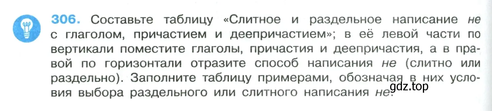 Условие номер 306 (страница 178) гдз по русскому языку 7 класс Ладыженская, Баранов, учебник 1 часть