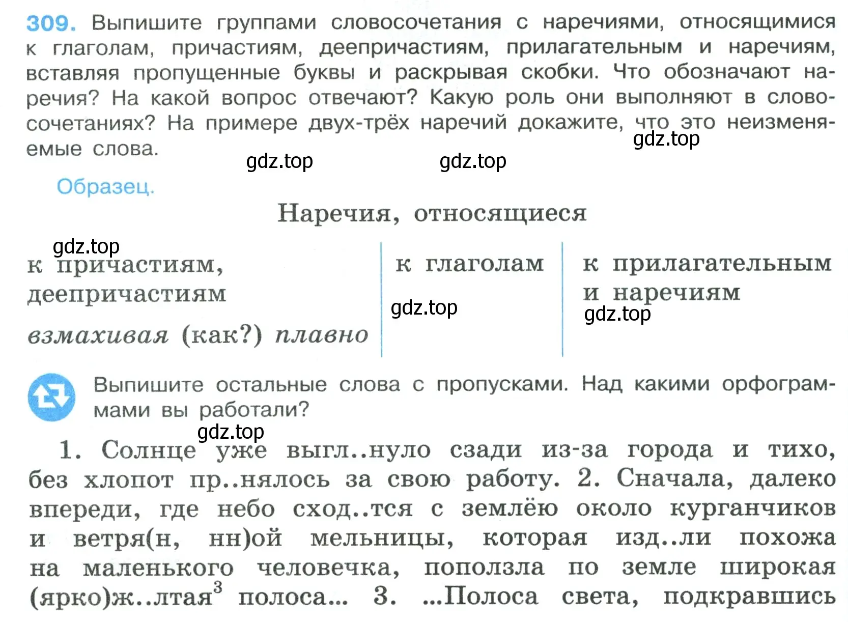 Условие номер 309 (страница 180) гдз по русскому языку 7 класс Ладыженская, Баранов, учебник 1 часть