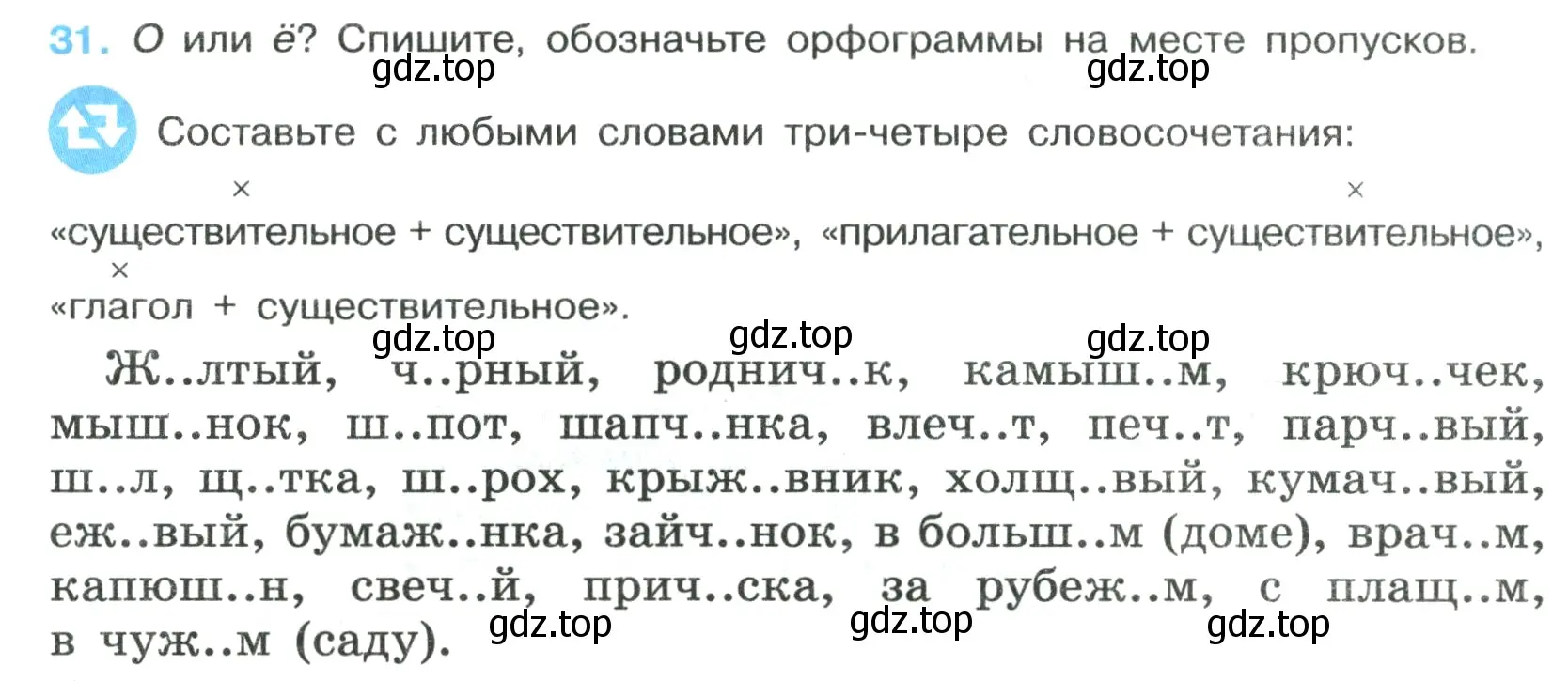 Условие номер 31 (страница 20) гдз по русскому языку 7 класс Ладыженская, Баранов, учебник 1 часть