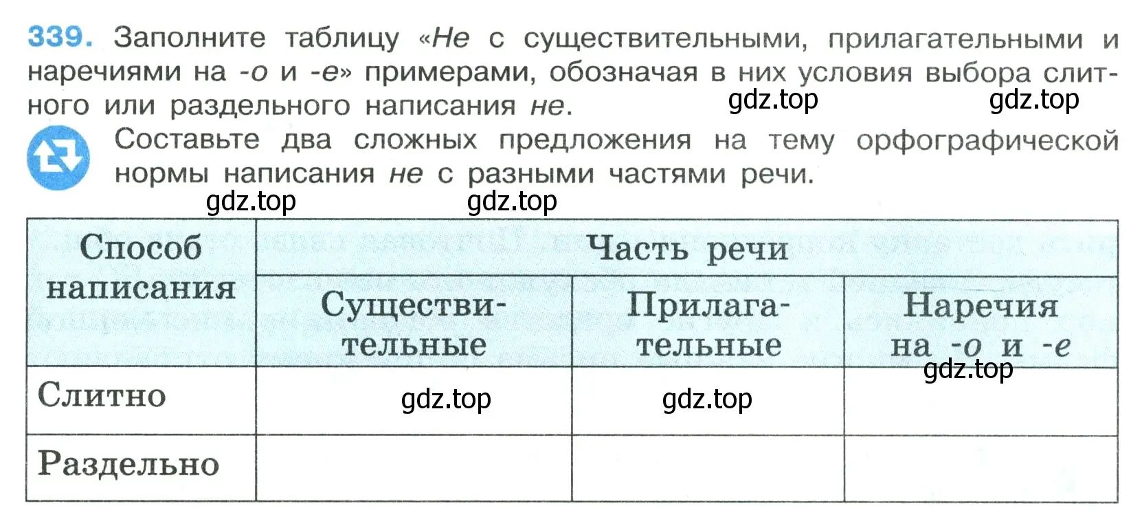 Условие номер 339 (страница 197) гдз по русскому языку 7 класс Ладыженская, Баранов, учебник 1 часть