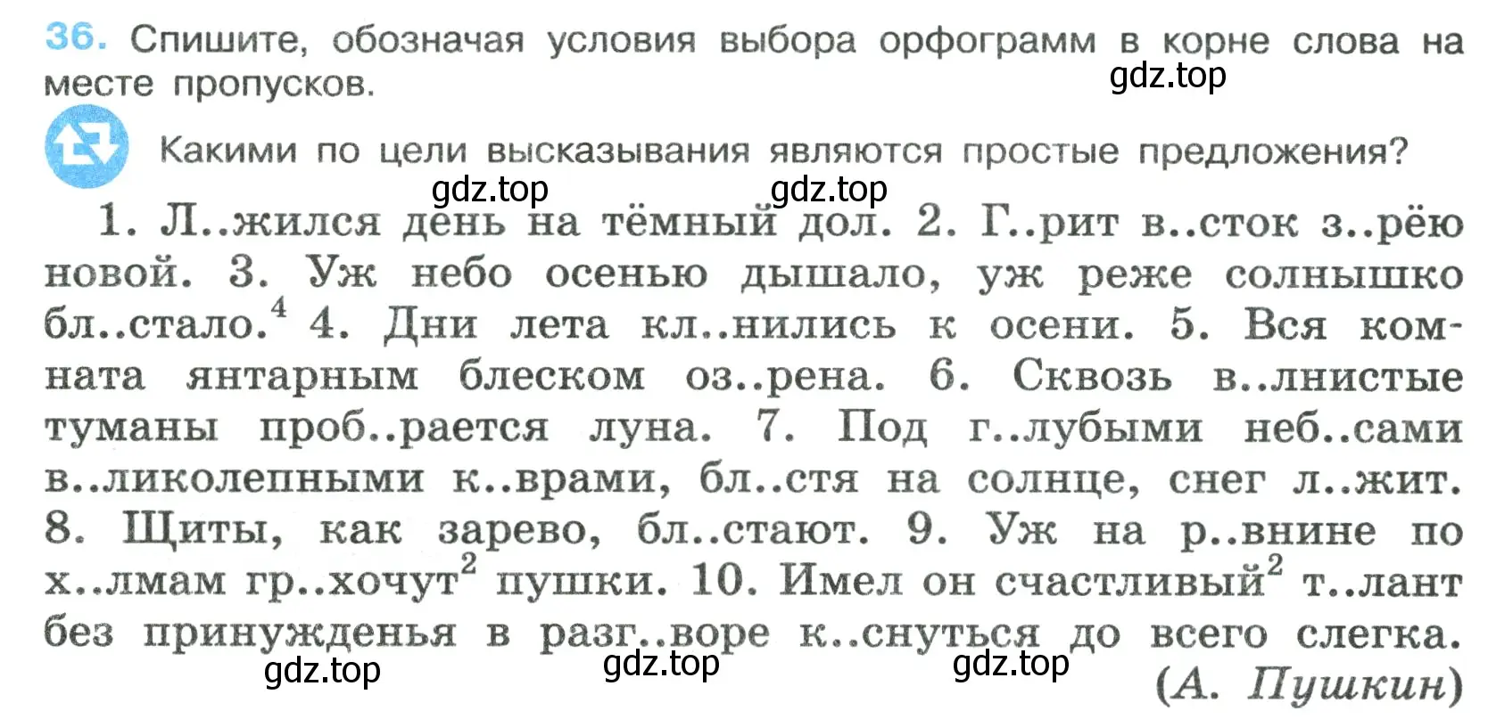 Условие номер 36 (страница 22) гдз по русскому языку 7 класс Ладыженская, Баранов, учебник 1 часть