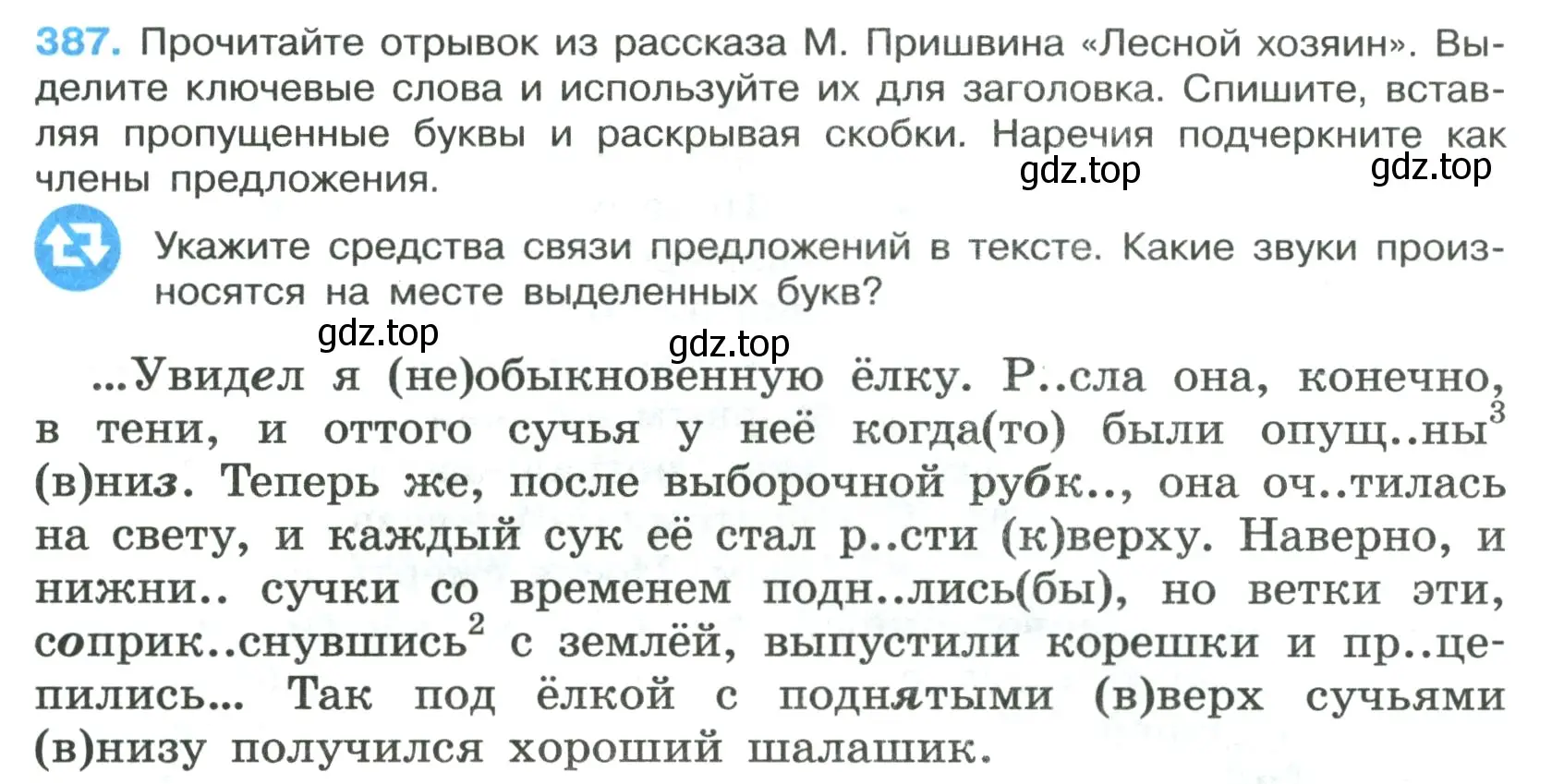 Условие номер 387 (страница 218) гдз по русскому языку 7 класс Ладыженская, Баранов, учебник 1 часть