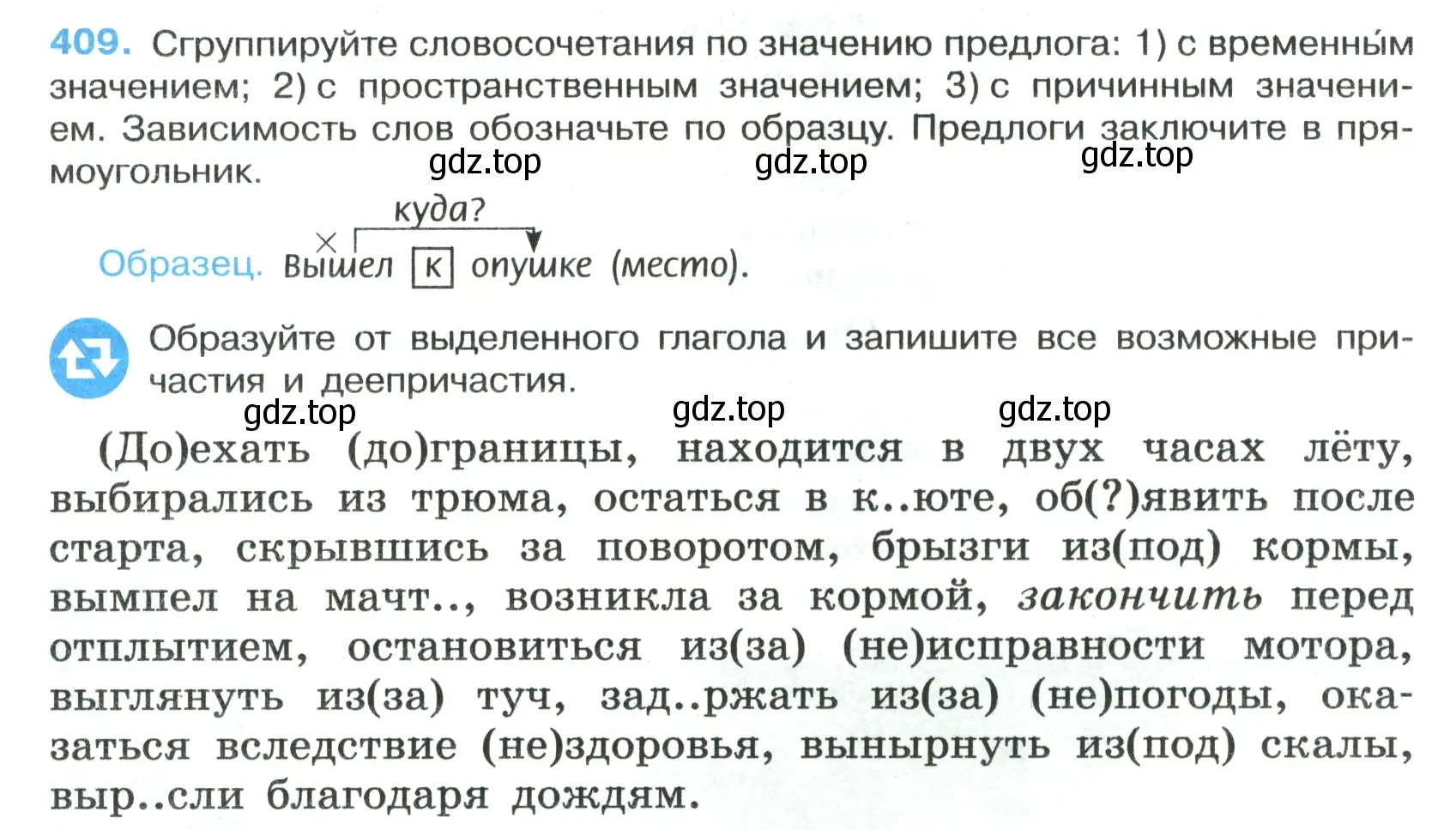 Условие номер 409 (страница 21) гдз по русскому языку 7 класс Ладыженская, Баранов, учебник 2 часть