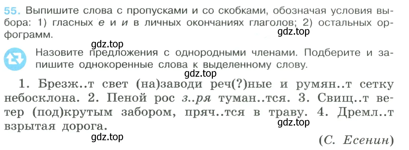 Условие номер 55 (страница 29) гдз по русскому языку 7 класс Ладыженская, Баранов, учебник 1 часть