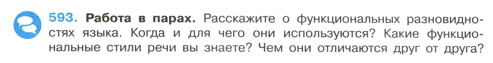 Условие номер 593 (страница 123) гдз по русскому языку 7 класс Ладыженская, Баранов, учебник 2 часть