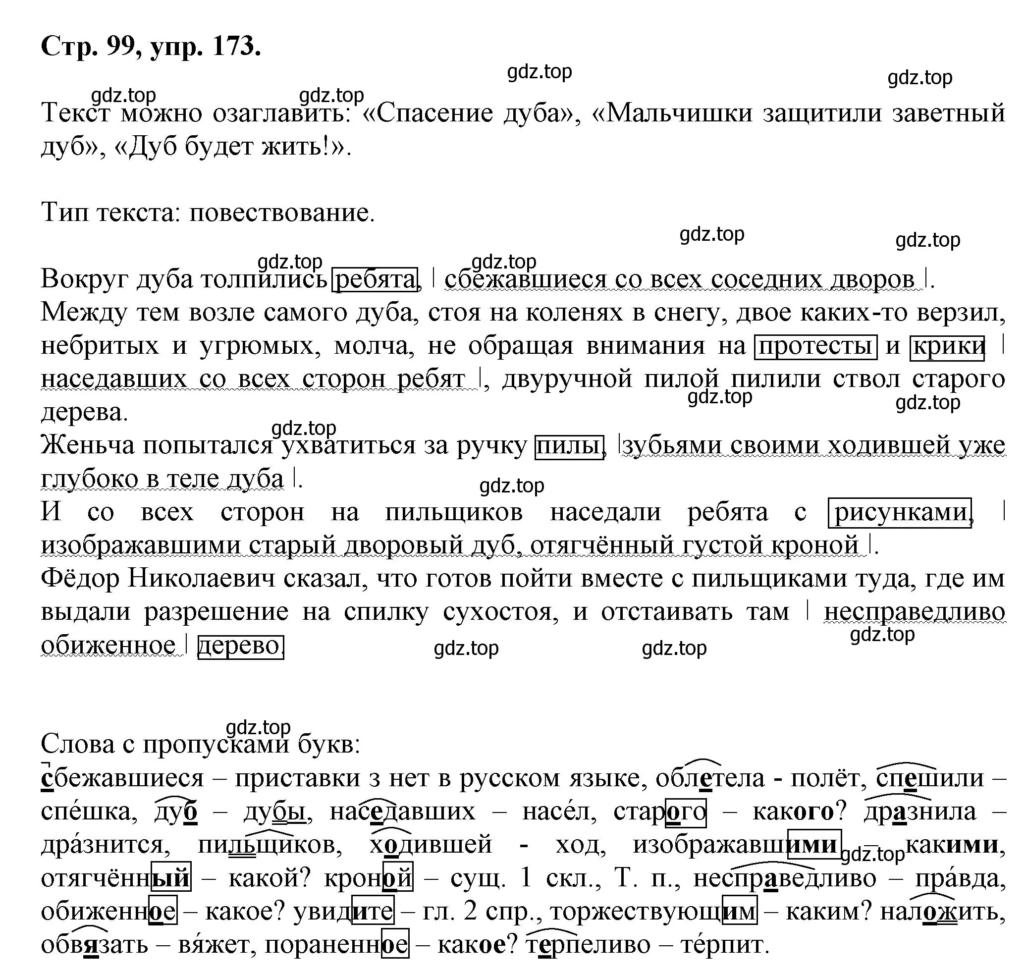 Решение номер 173 (страница 99) гдз по русскому языку 7 класс Ладыженская, Баранов, учебник 1 часть