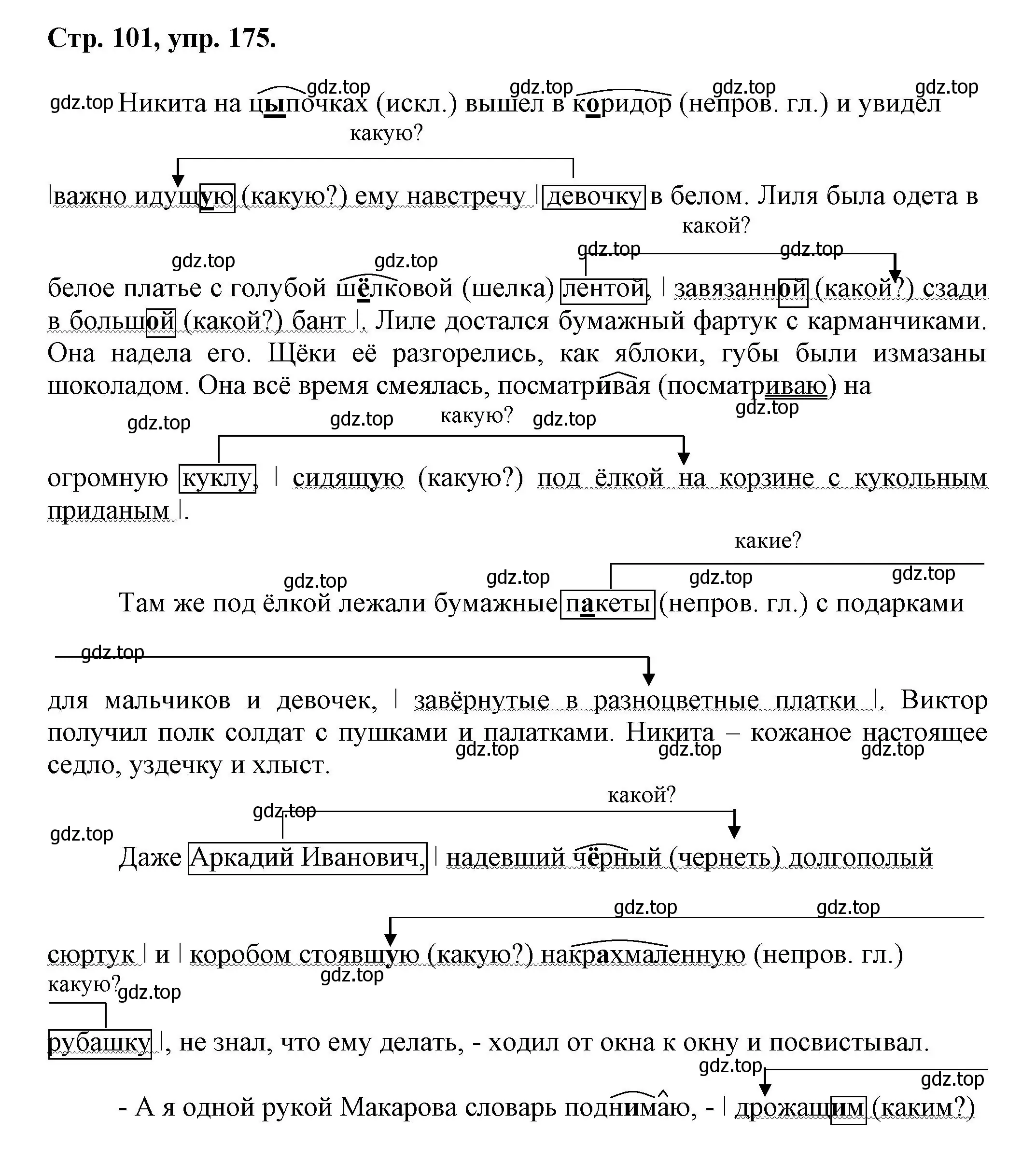 Решение номер 175 (страница 101) гдз по русскому языку 7 класс Ладыженская, Баранов, учебник 1 часть