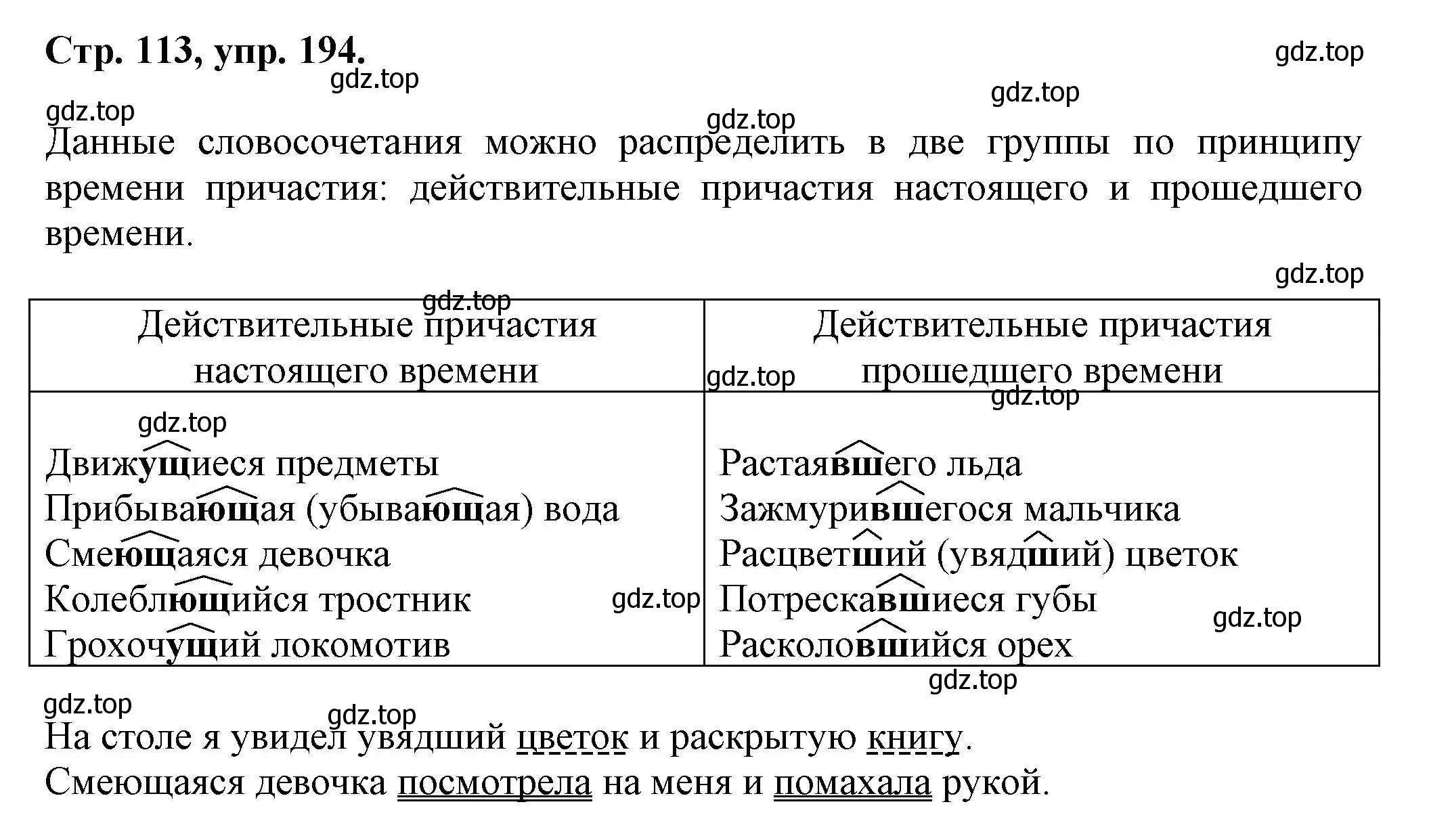 Решение номер 194 (страница 113) гдз по русскому языку 7 класс Ладыженская, Баранов, учебник 1 часть