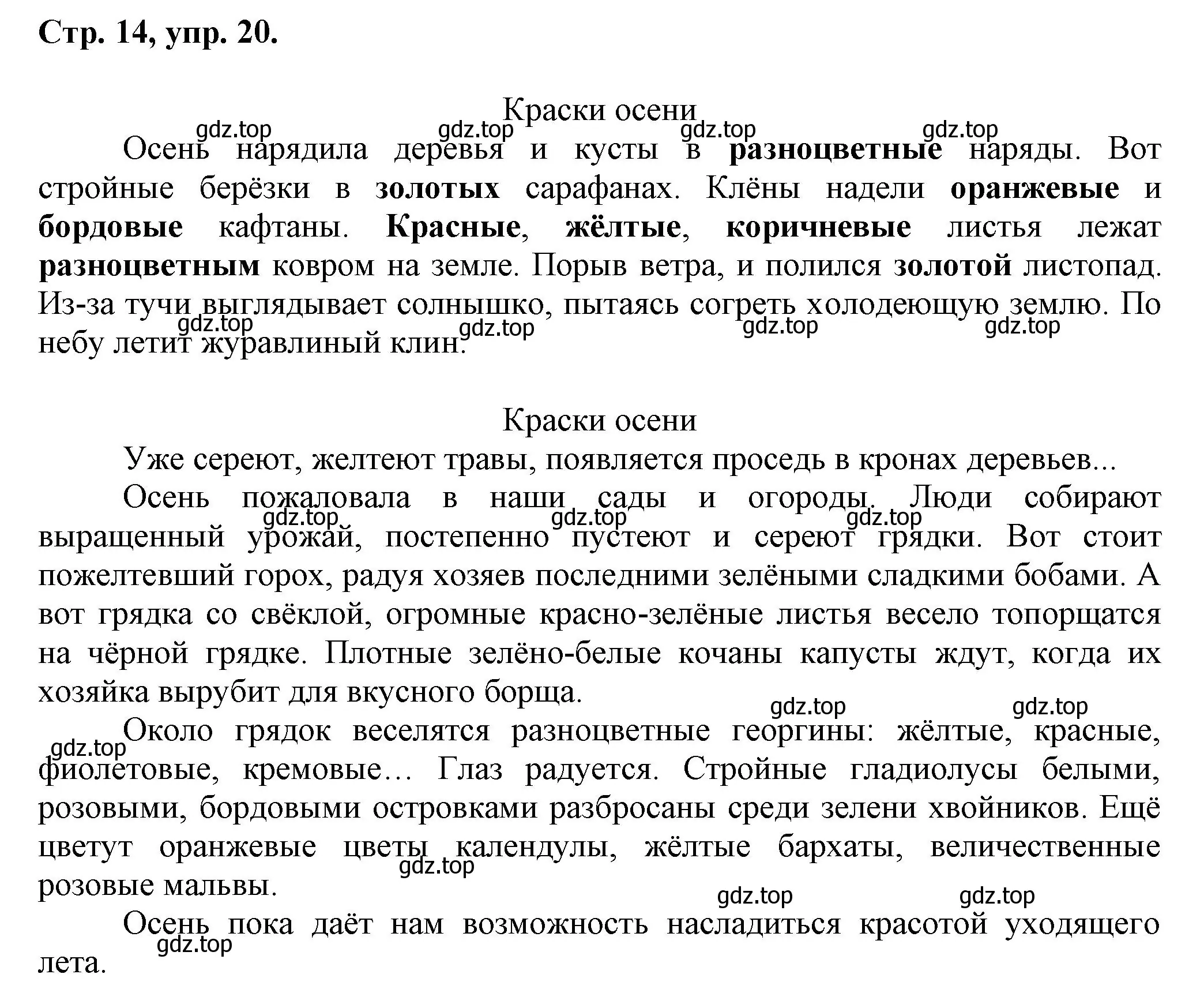 Решение номер 20 (страница 14) гдз по русскому языку 7 класс Ладыженская, Баранов, учебник 1 часть