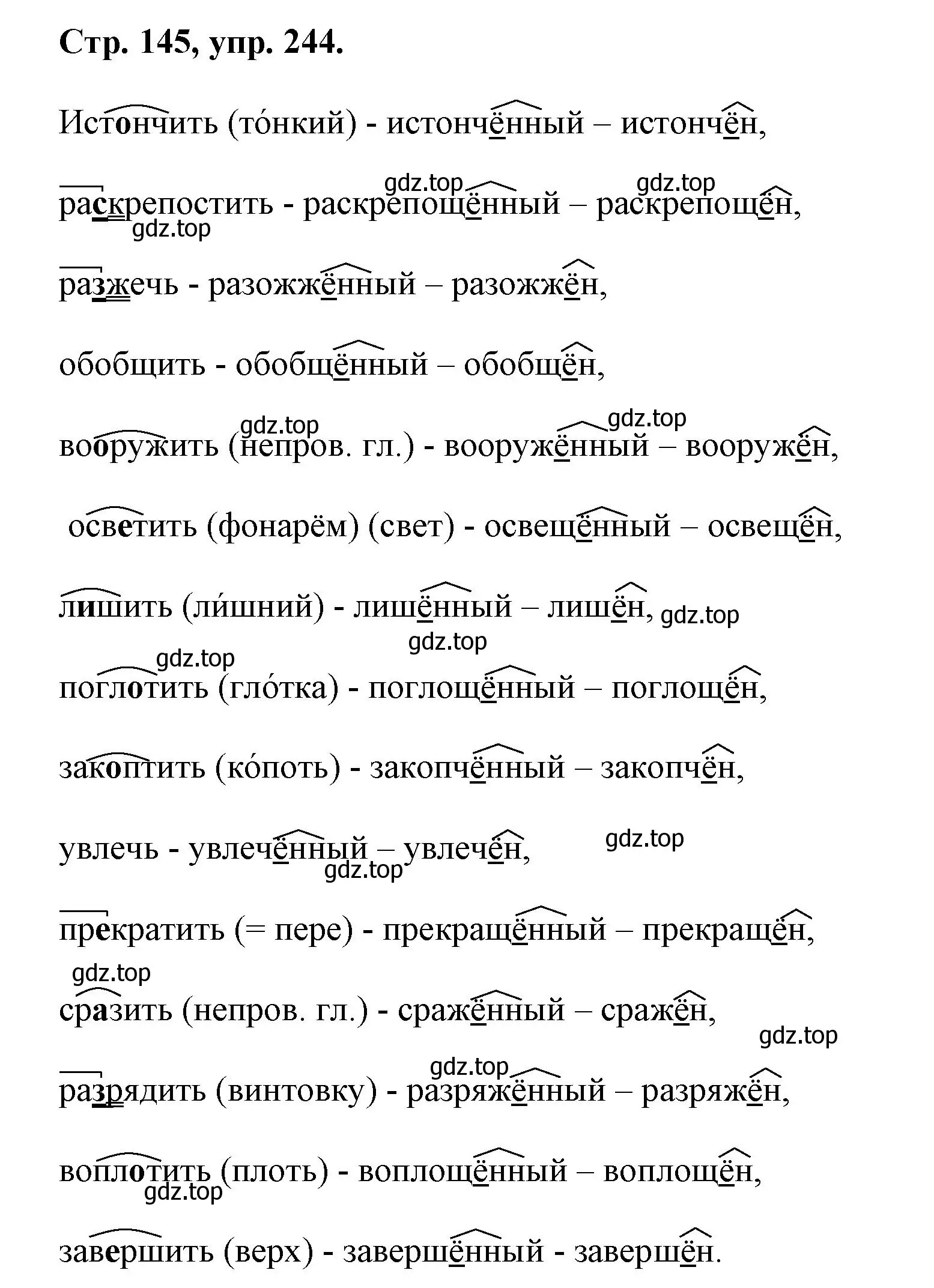 Решение номер 244 (страница 145) гдз по русскому языку 7 класс Ладыженская, Баранов, учебник 1 часть