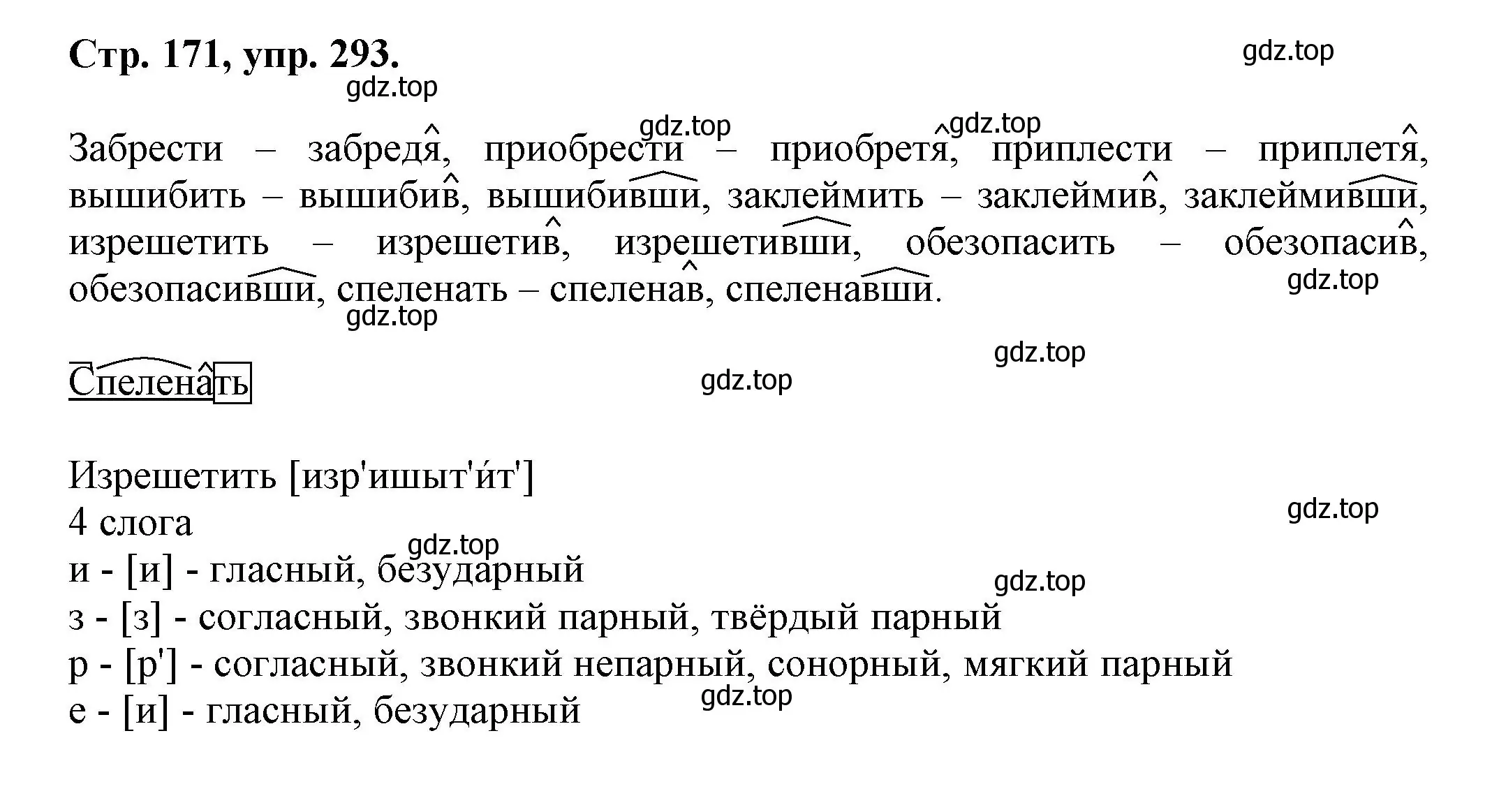 Решение номер 293 (страница 171) гдз по русскому языку 7 класс Ладыженская, Баранов, учебник 1 часть