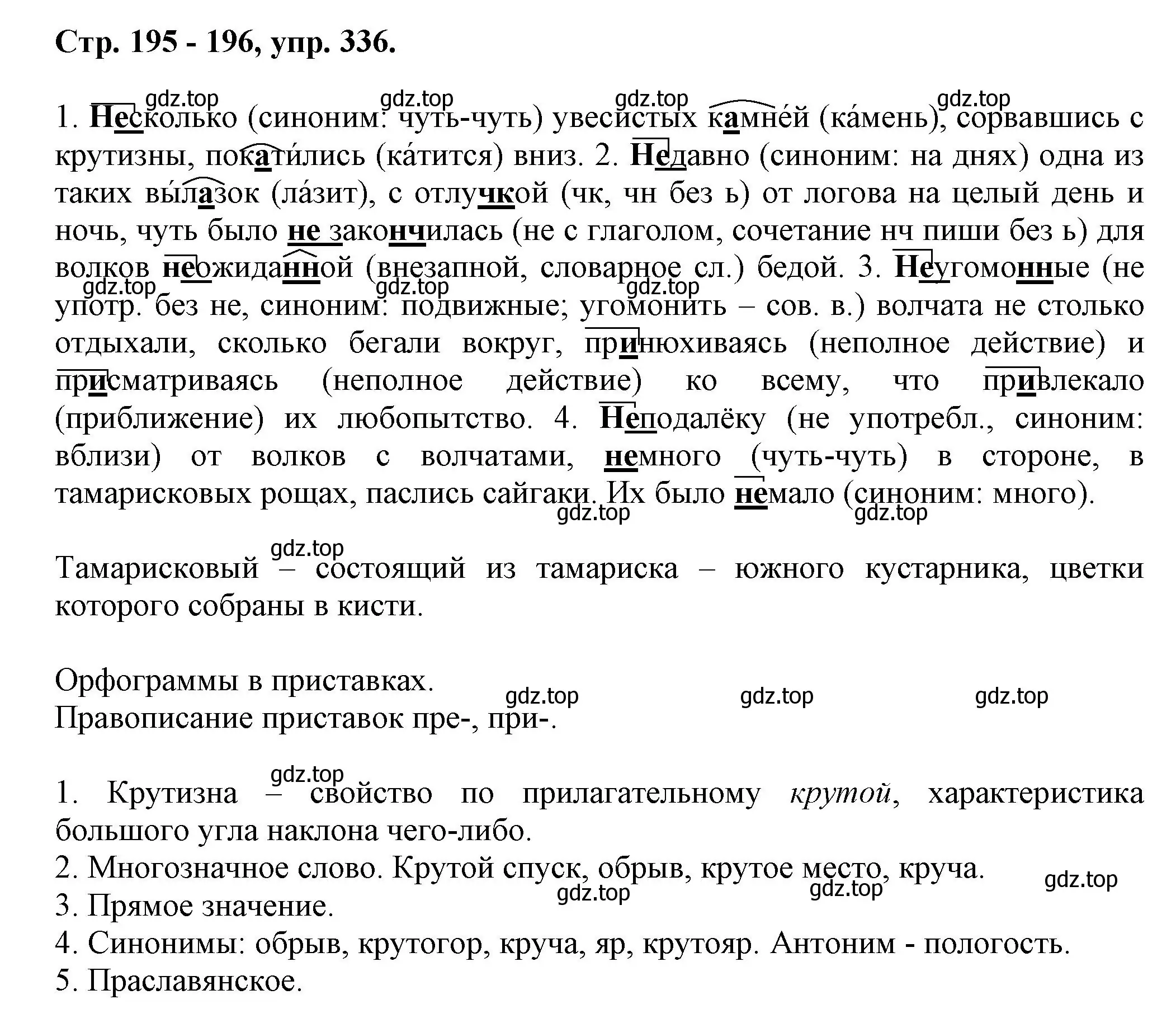 Решение номер 336 (страница 195) гдз по русскому языку 7 класс Ладыженская, Баранов, учебник 1 часть