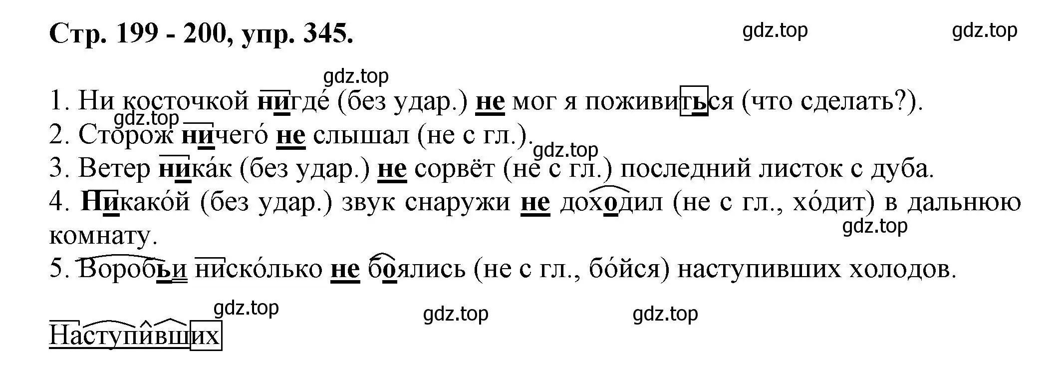 Решение номер 345 (страница 199) гдз по русскому языку 7 класс Ладыженская, Баранов, учебник 1 часть