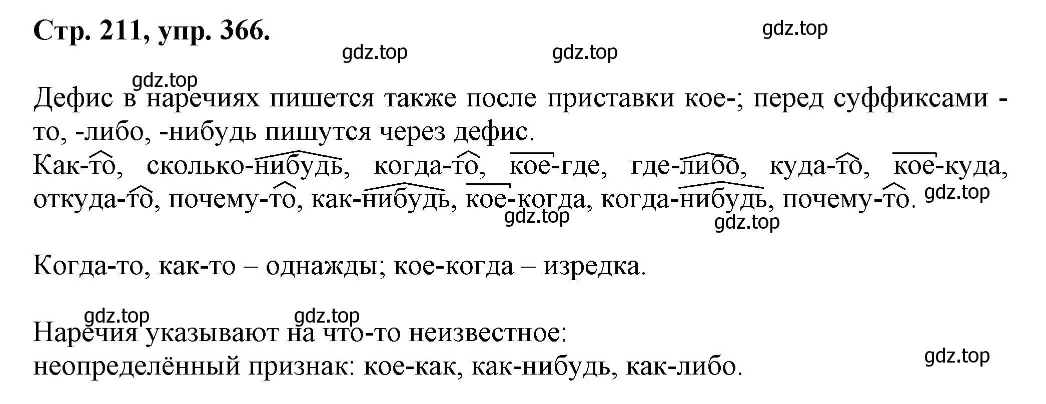 Решение номер 366 (страница 211) гдз по русскому языку 7 класс Ладыженская, Баранов, учебник 1 часть