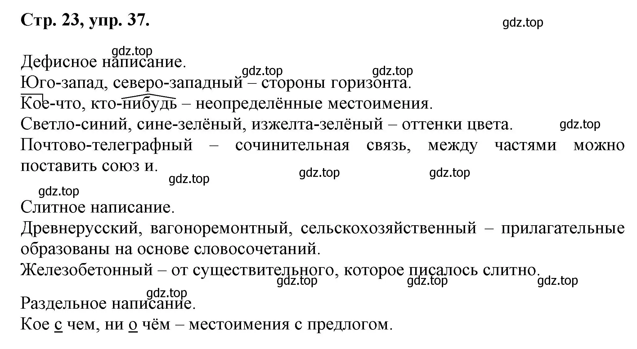 Решение номер 37 (страница 23) гдз по русскому языку 7 класс Ладыженская, Баранов, учебник 1 часть