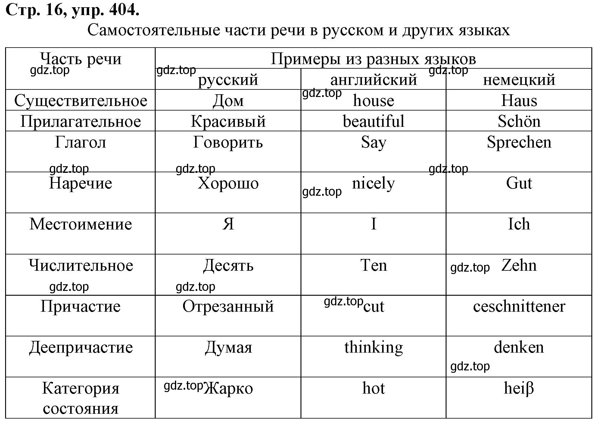 Решение номер 404 (страница 16) гдз по русскому языку 7 класс Ладыженская, Баранов, учебник 2 часть