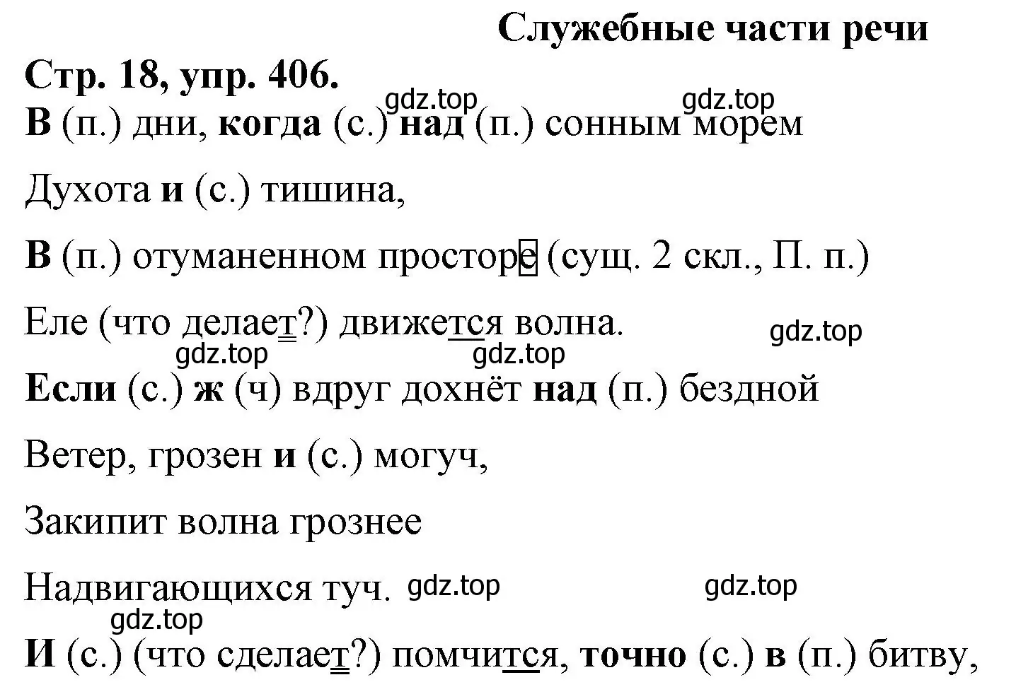 Решение номер 406 (страница 18) гдз по русскому языку 7 класс Ладыженская, Баранов, учебник 2 часть