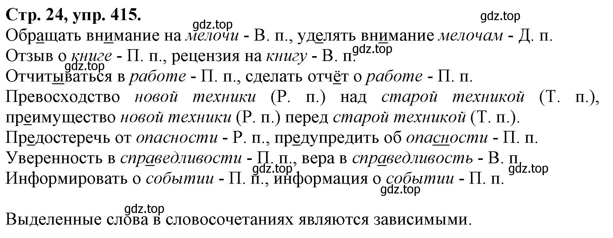 Решение номер 415 (страница 24) гдз по русскому языку 7 класс Ладыженская, Баранов, учебник 2 часть