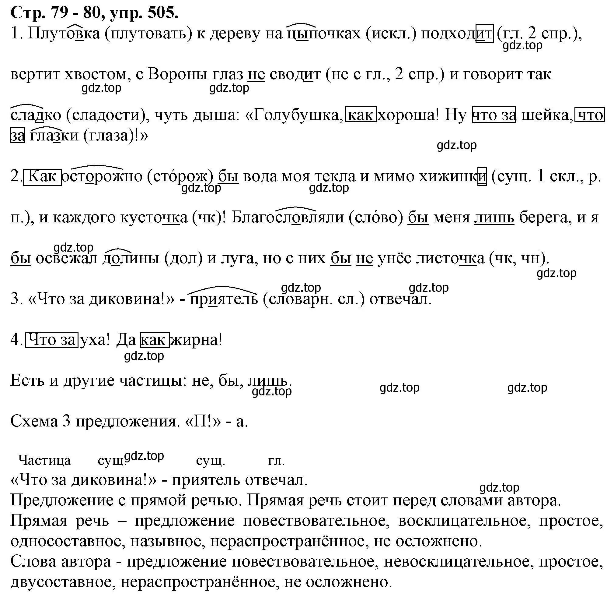 Решение номер 505 (страница 79) гдз по русскому языку 7 класс Ладыженская, Баранов, учебник 2 часть