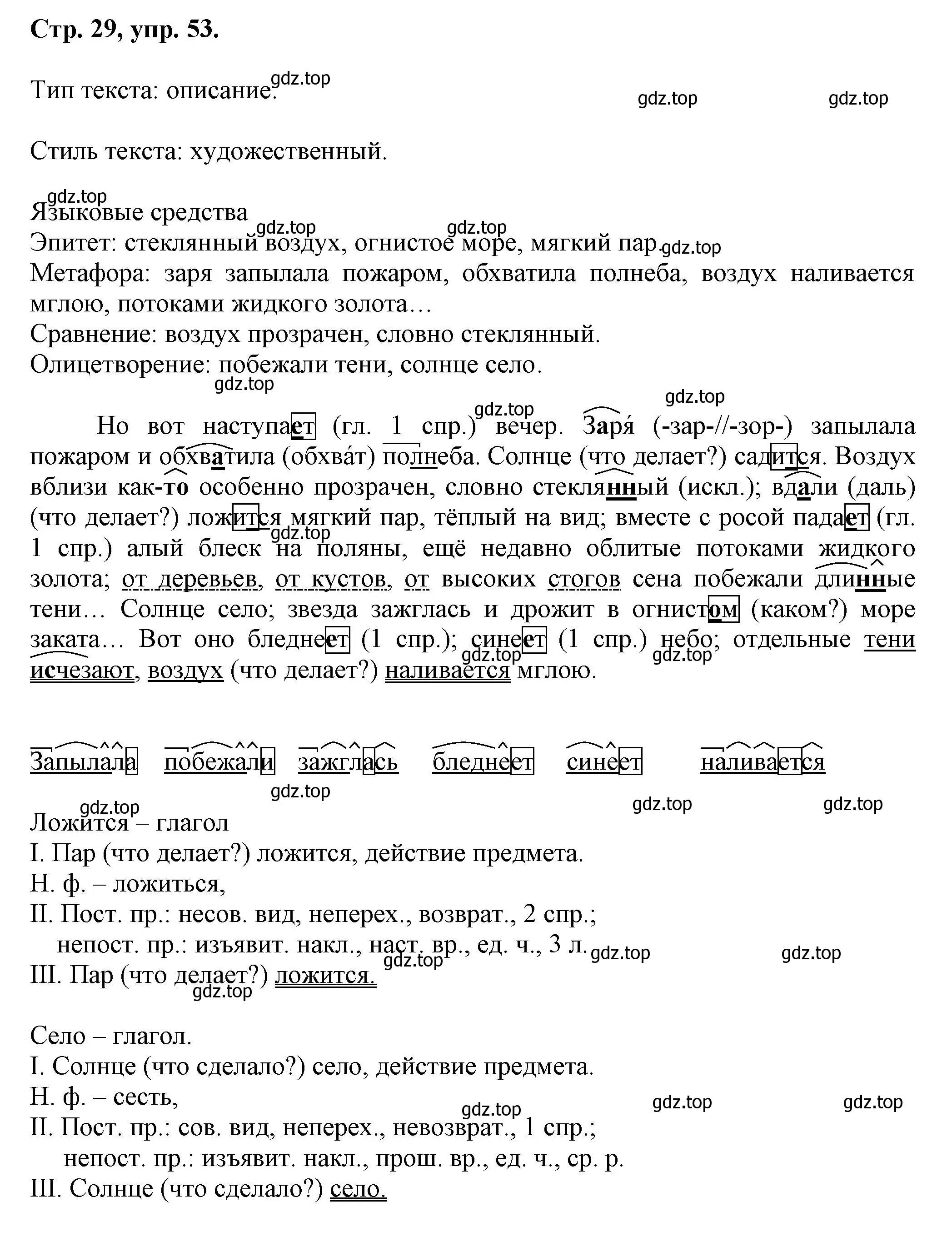 Решение номер 53 (страница 29) гдз по русскому языку 7 класс Ладыженская, Баранов, учебник 1 часть