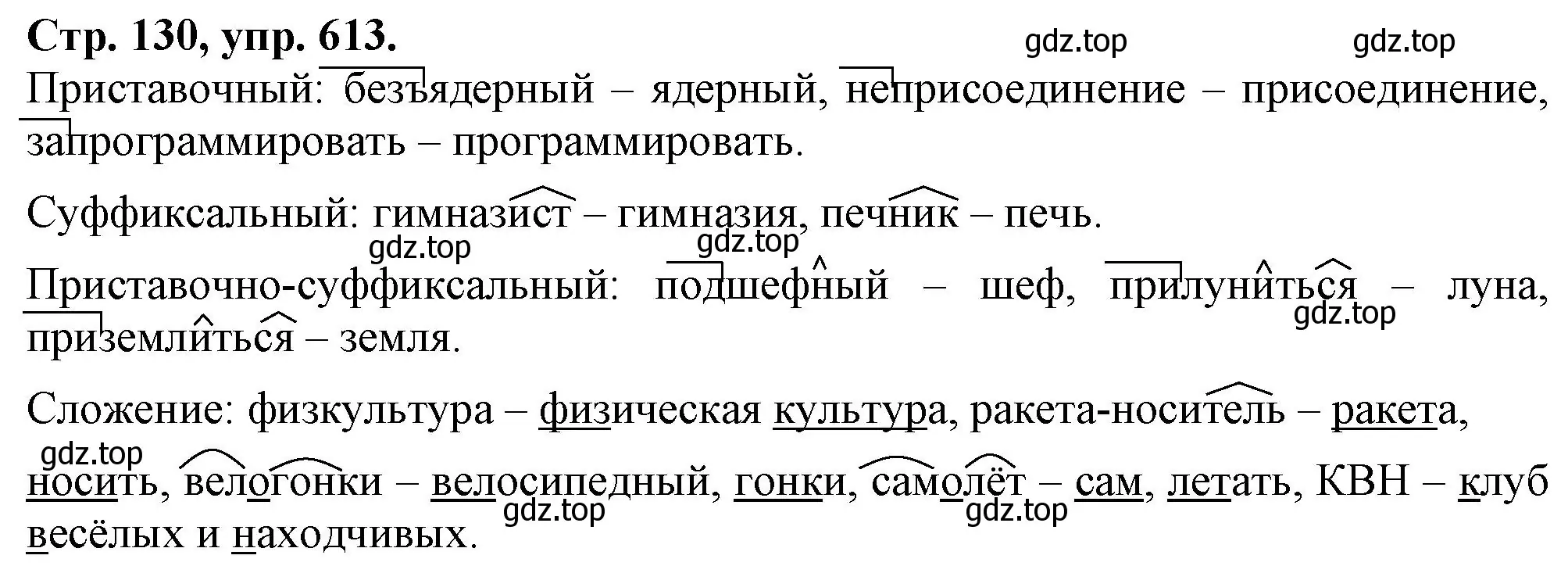 Решение номер 613 (страница 130) гдз по русскому языку 7 класс Ладыженская, Баранов, учебник 2 часть