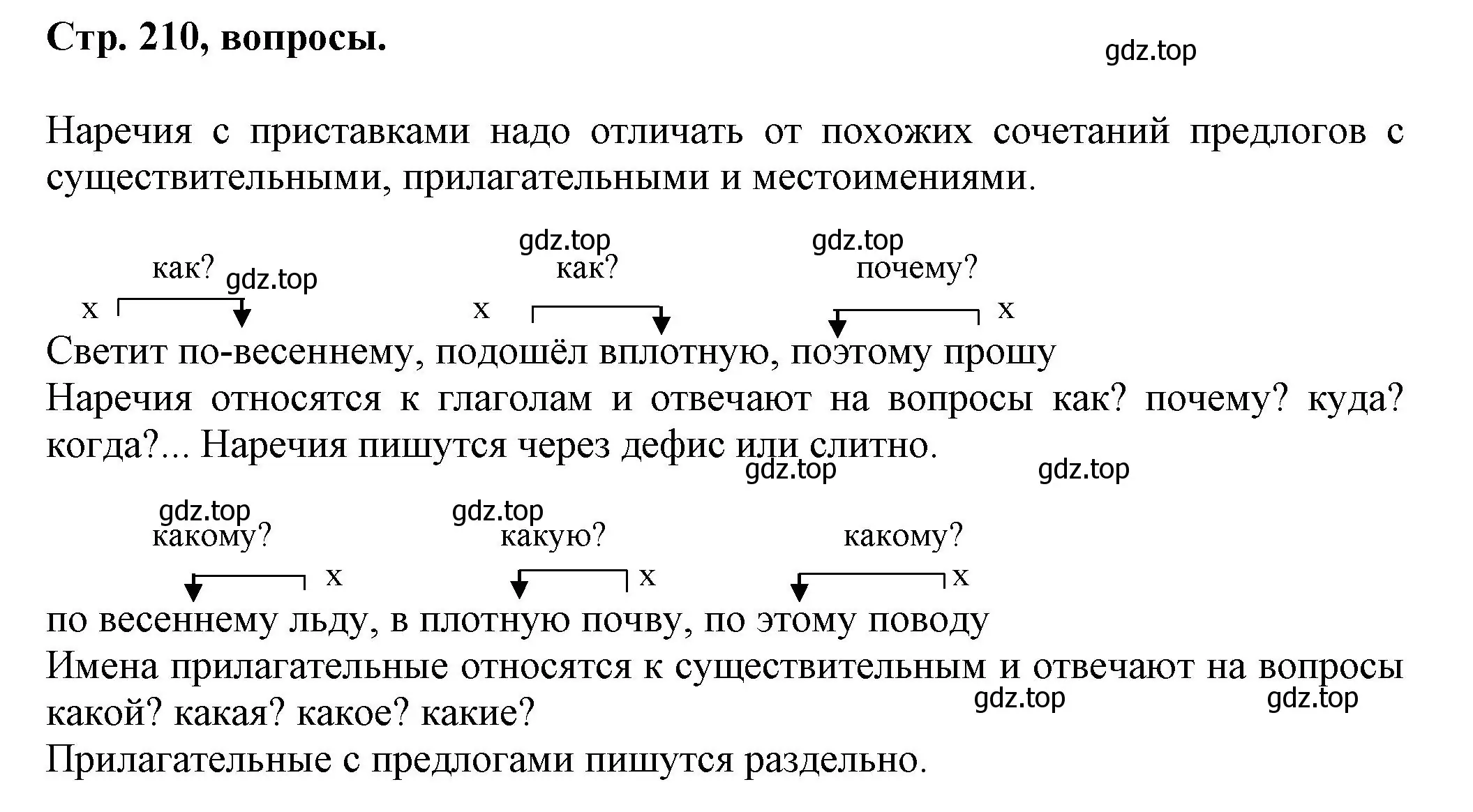 Решение  Вопросы в параграфе (страница 210) гдз по русскому языку 7 класс Ладыженская, Баранов, учебник 1 часть