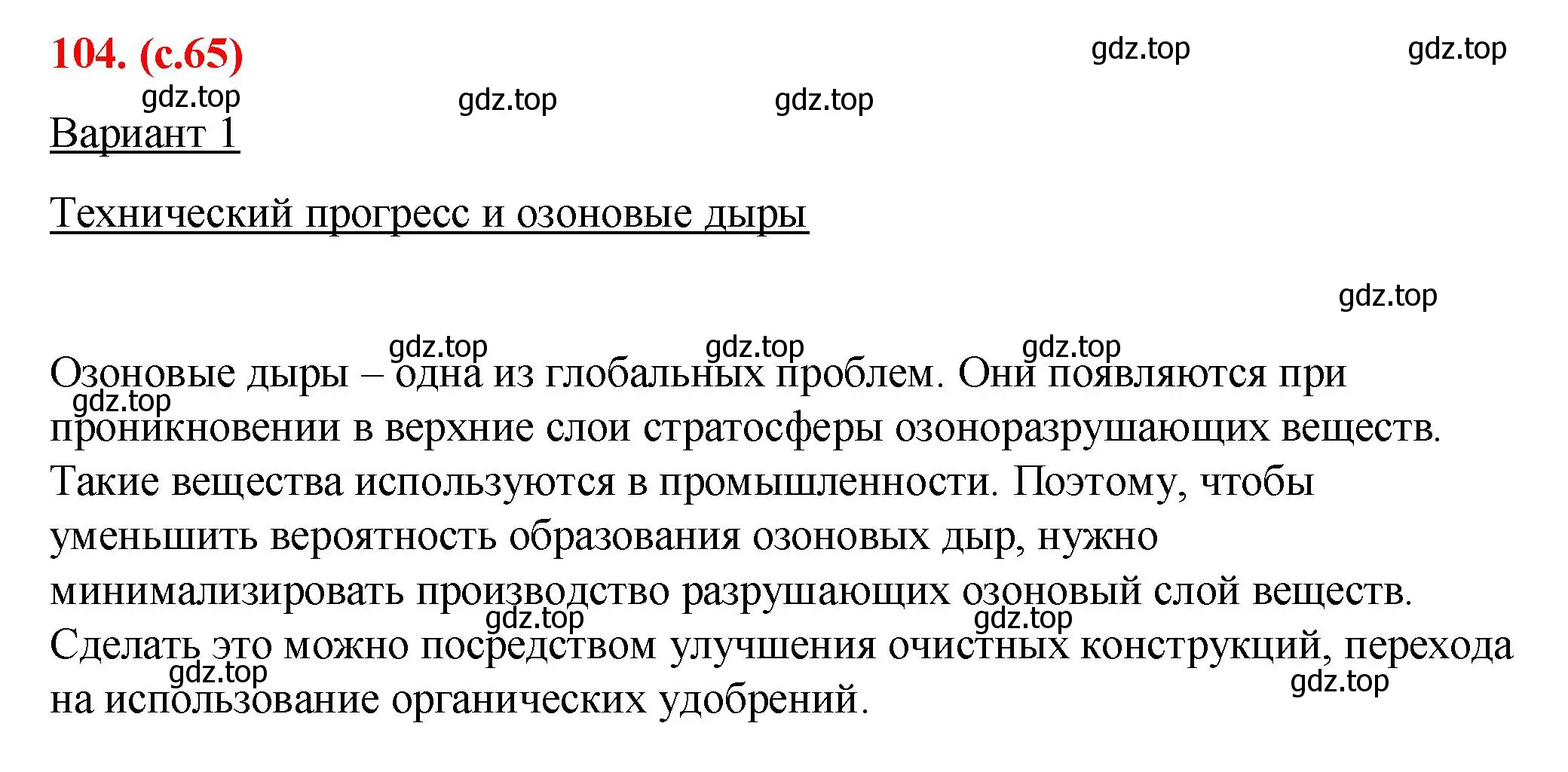 Решение 2. номер 104 (страница 65) гдз по русскому языку 7 класс Ладыженская, Баранов, учебник 1 часть