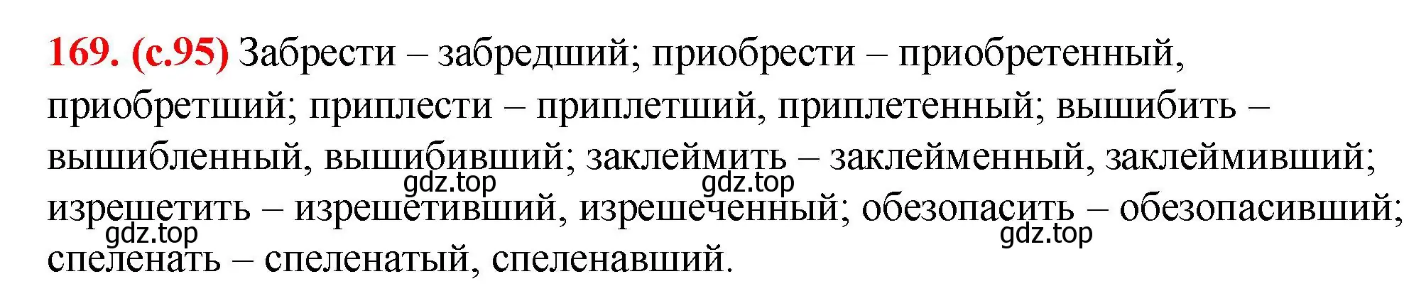 Решение 2. номер 169 (страница 95) гдз по русскому языку 7 класс Ладыженская, Баранов, учебник 1 часть