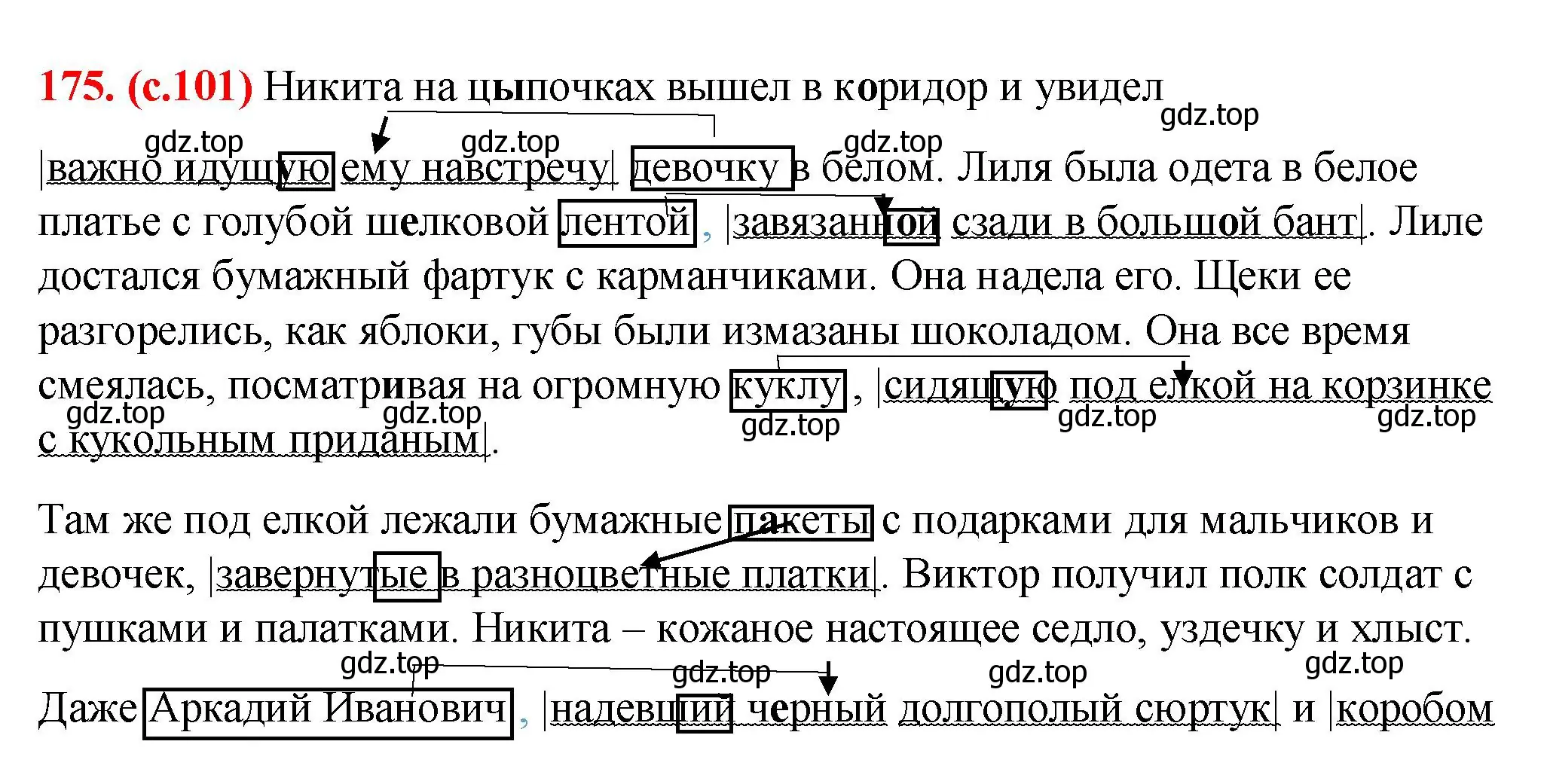 Решение 2. номер 175 (страница 101) гдз по русскому языку 7 класс Ладыженская, Баранов, учебник 1 часть