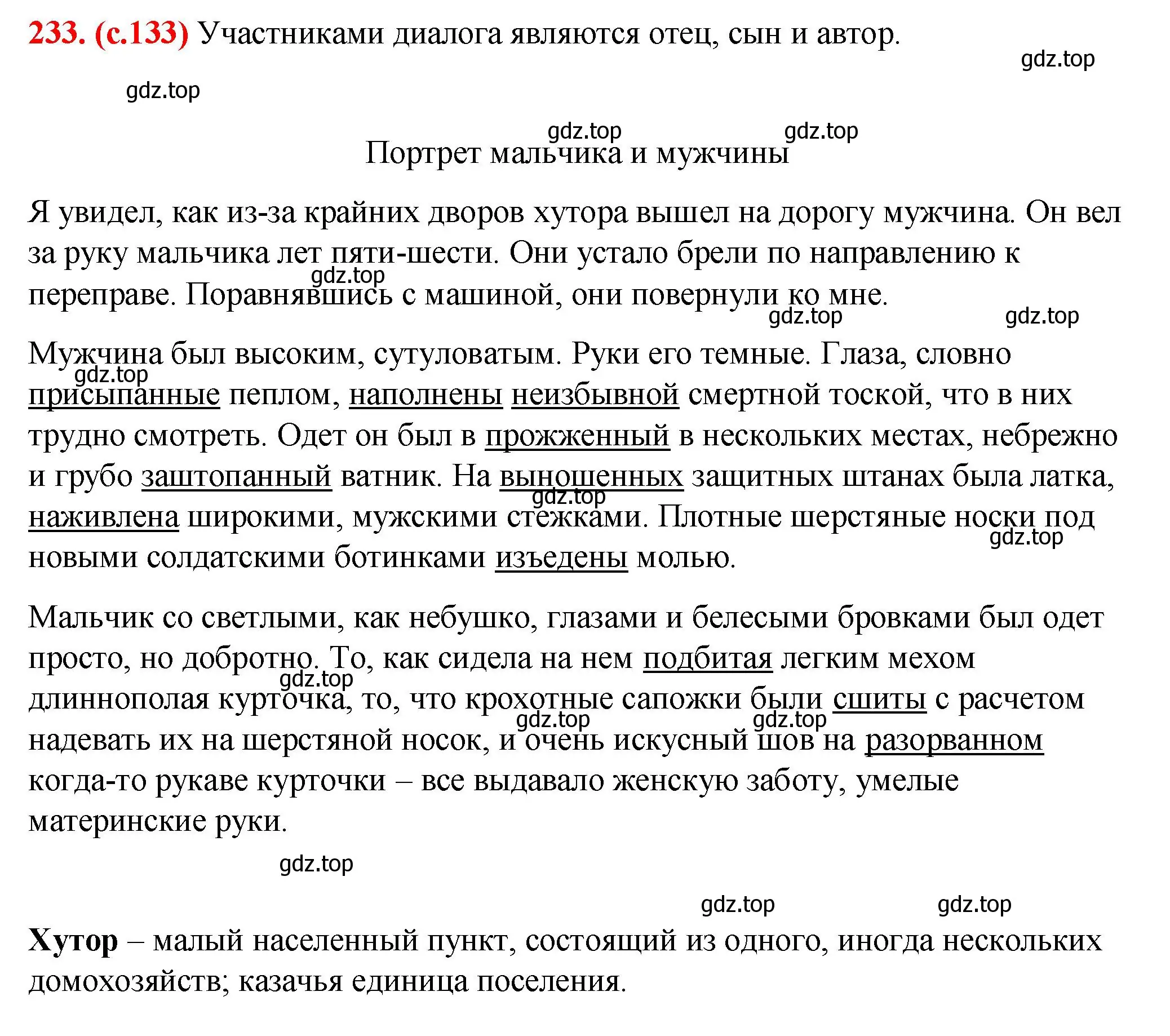 Решение 2. номер 233 (страница 133) гдз по русскому языку 7 класс Ладыженская, Баранов, учебник 1 часть