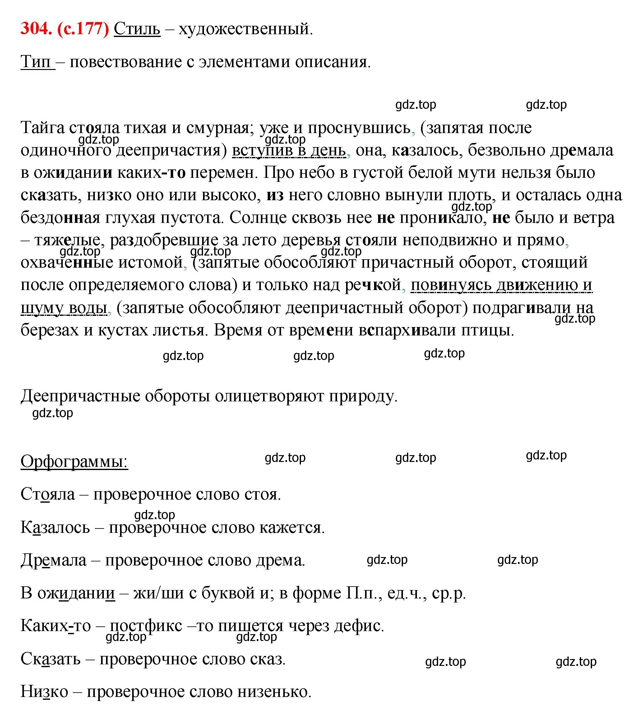 Решение 2. номер 304 (страница 177) гдз по русскому языку 7 класс Ладыженская, Баранов, учебник 1 часть