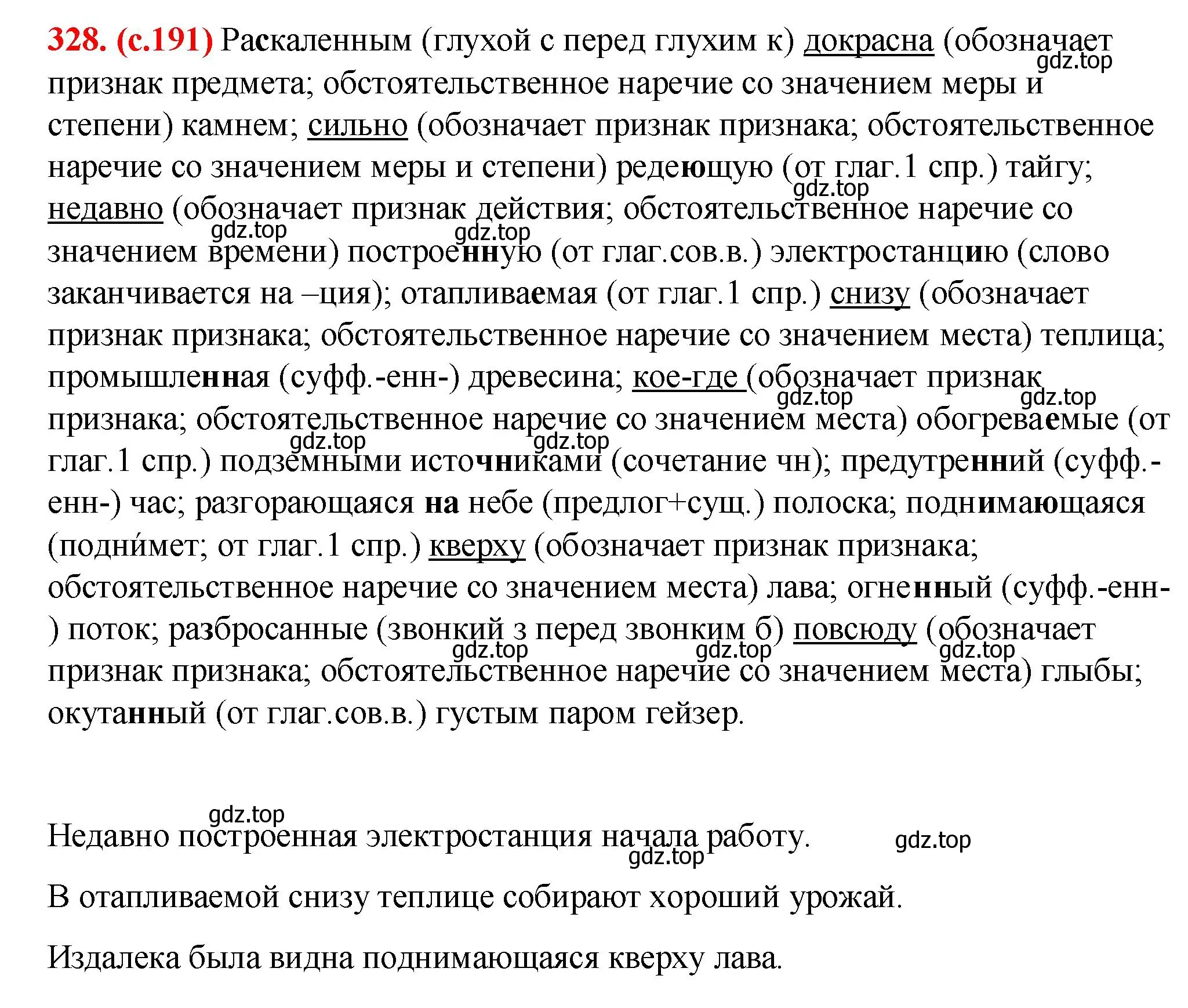 Решение 2. номер 328 (страница 191) гдз по русскому языку 7 класс Ладыженская, Баранов, учебник 1 часть