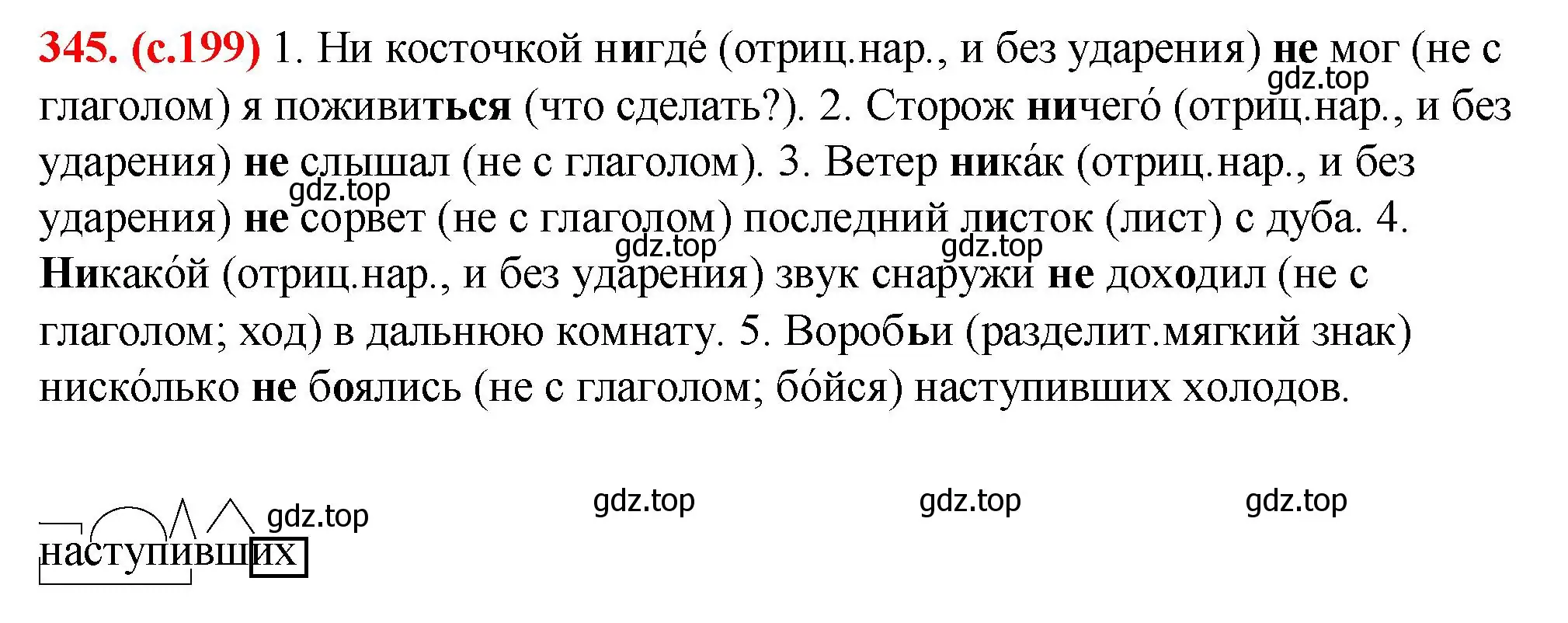 Решение 2. номер 345 (страница 199) гдз по русскому языку 7 класс Ладыженская, Баранов, учебник 1 часть