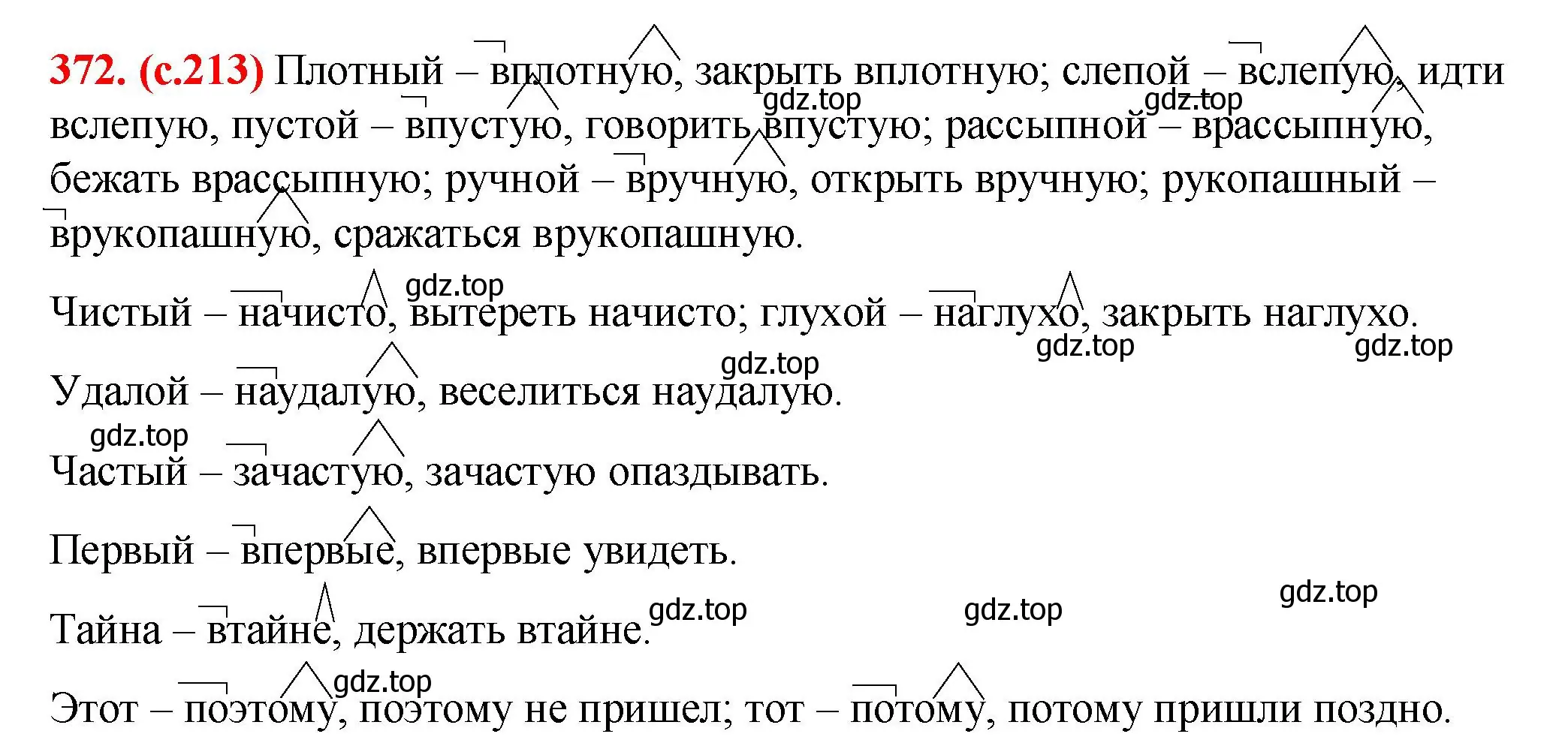 Решение 2. номер 372 (страница 213) гдз по русскому языку 7 класс Ладыженская, Баранов, учебник 1 часть