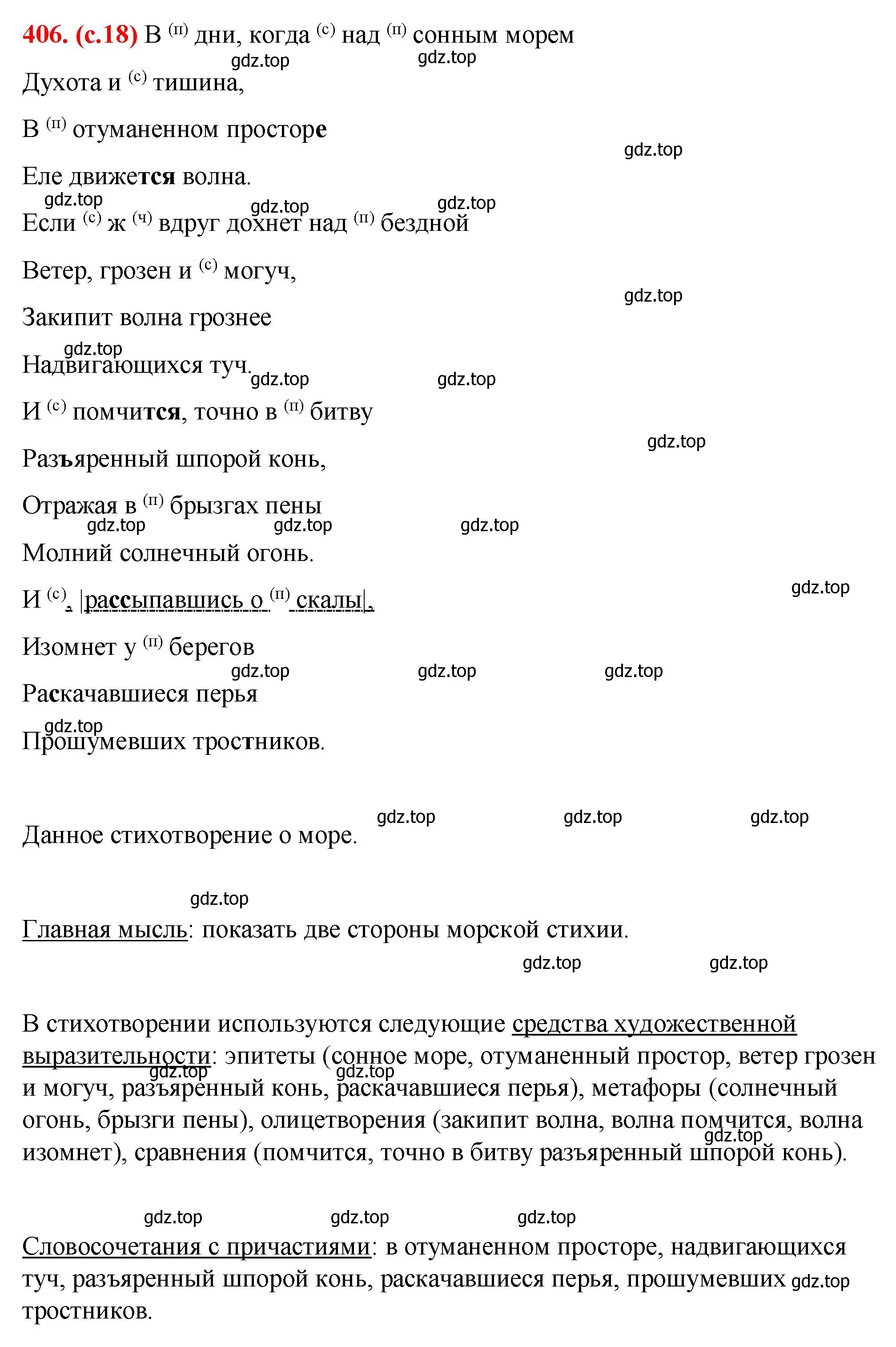 Решение 2. номер 406 (страница 18) гдз по русскому языку 7 класс Ладыженская, Баранов, учебник 2 часть