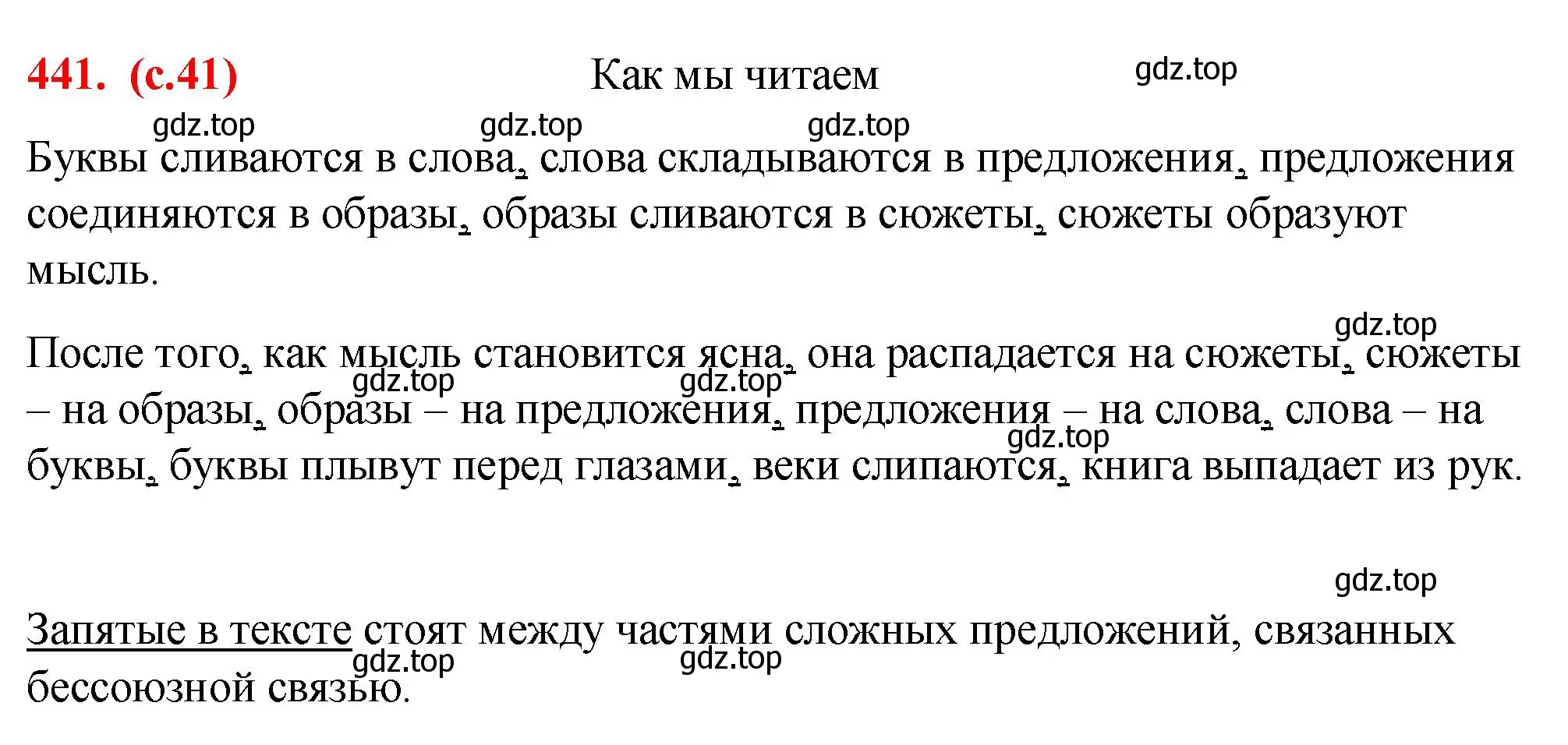 Решение 2. номер 441 (страница 41) гдз по русскому языку 7 класс Ладыженская, Баранов, учебник 2 часть