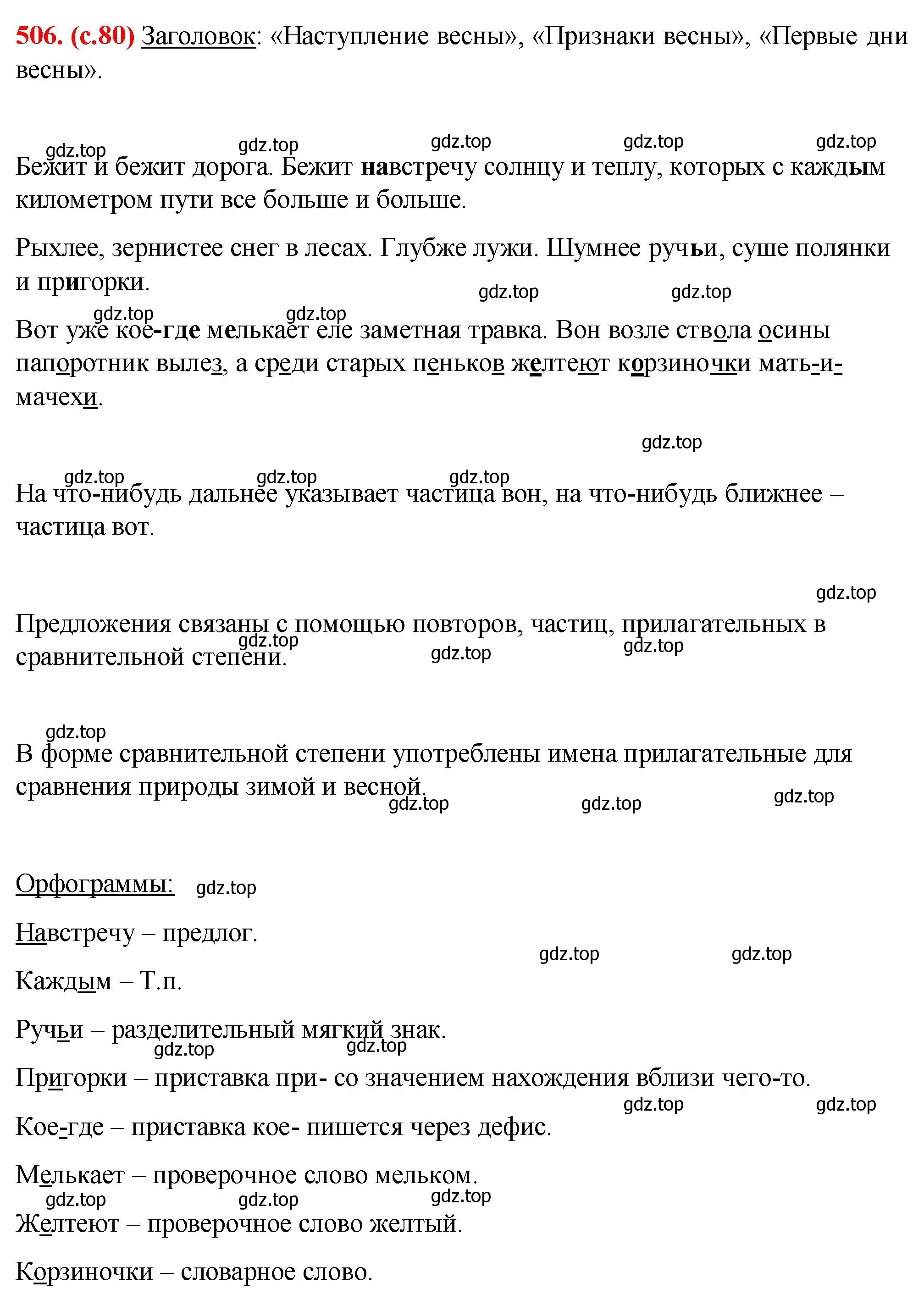 Решение 2. номер 506 (страница 80) гдз по русскому языку 7 класс Ладыженская, Баранов, учебник 2 часть