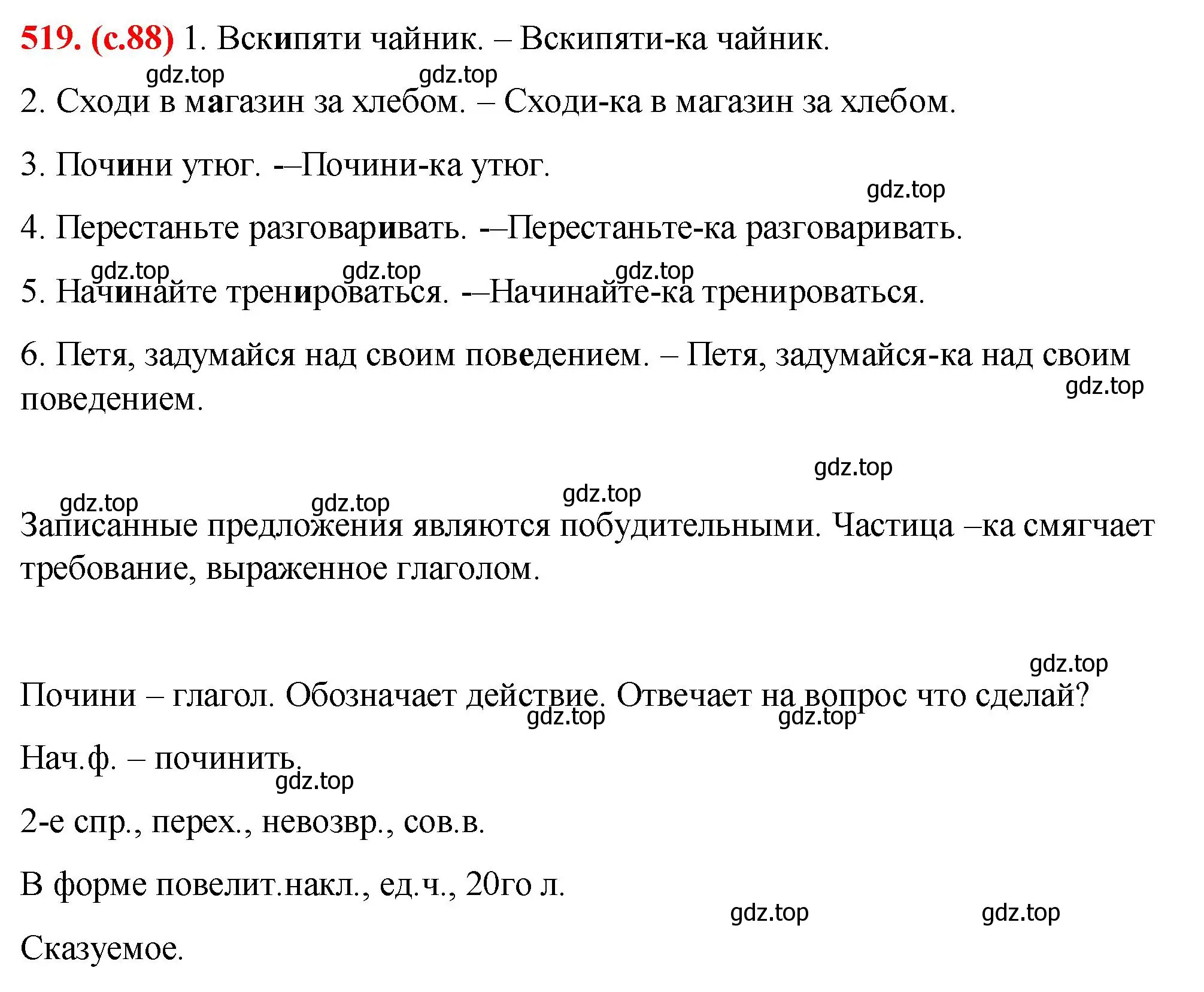 Решение 2. номер 519 (страница 88) гдз по русскому языку 7 класс Ладыженская, Баранов, учебник 2 часть