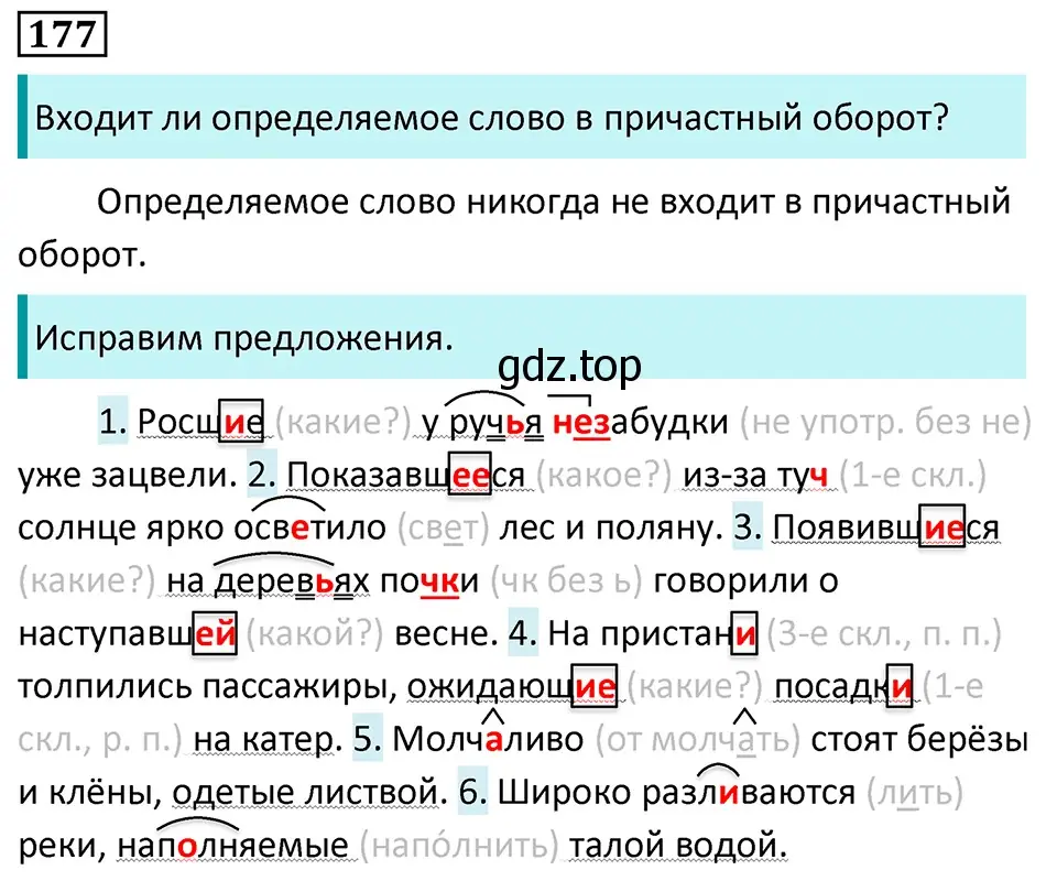 Решение 5. номер 177 (страница 102) гдз по русскому языку 7 класс Ладыженская, Баранов, учебник 1 часть