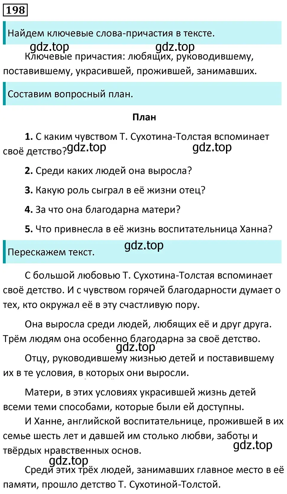 Решение 5. номер 198 (страница 115) гдз по русскому языку 7 класс Ладыженская, Баранов, учебник 1 часть