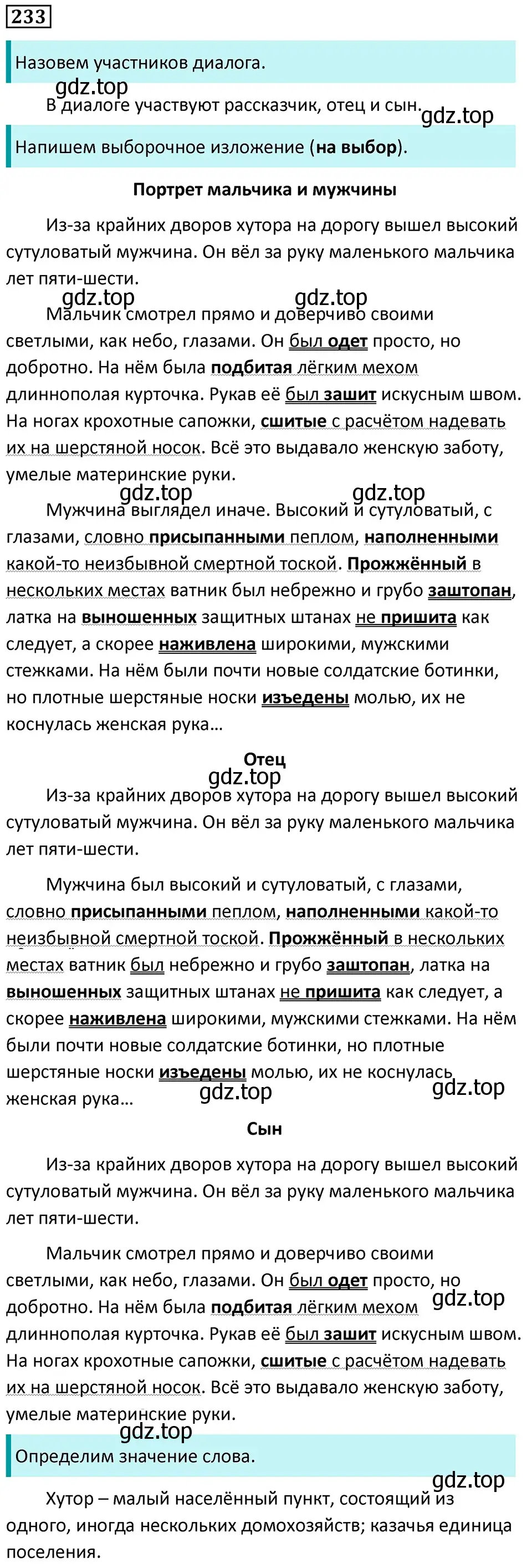 Решение 5. номер 233 (страница 133) гдз по русскому языку 7 класс Ладыженская, Баранов, учебник 1 часть