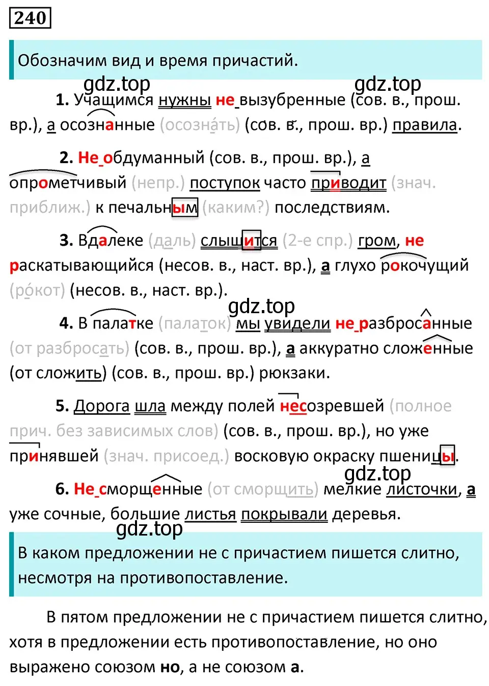 Решение 5. номер 240 (страница 142) гдз по русскому языку 7 класс Ладыженская, Баранов, учебник 1 часть