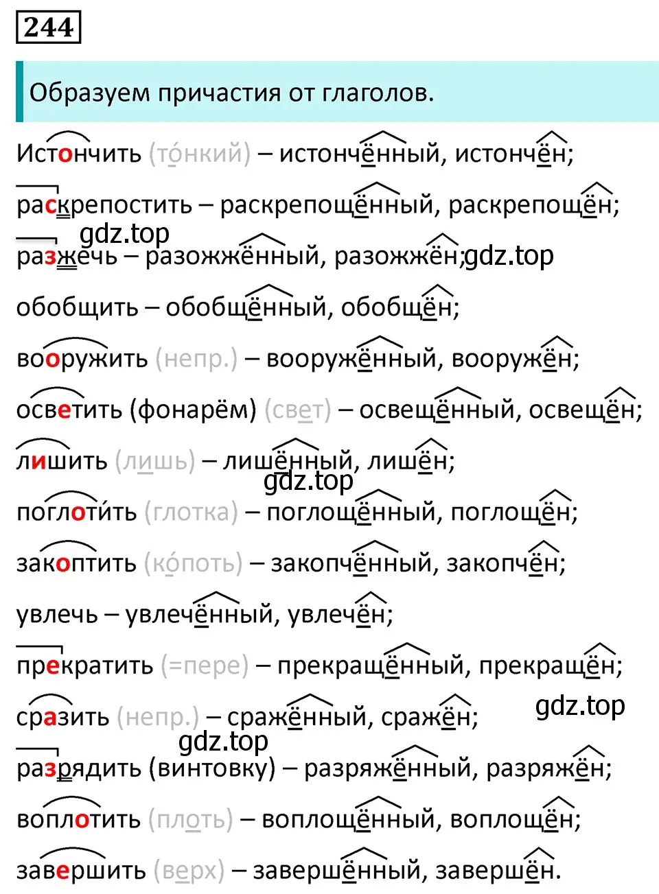 Решение 5. номер 244 (страница 145) гдз по русскому языку 7 класс Ладыженская, Баранов, учебник 1 часть