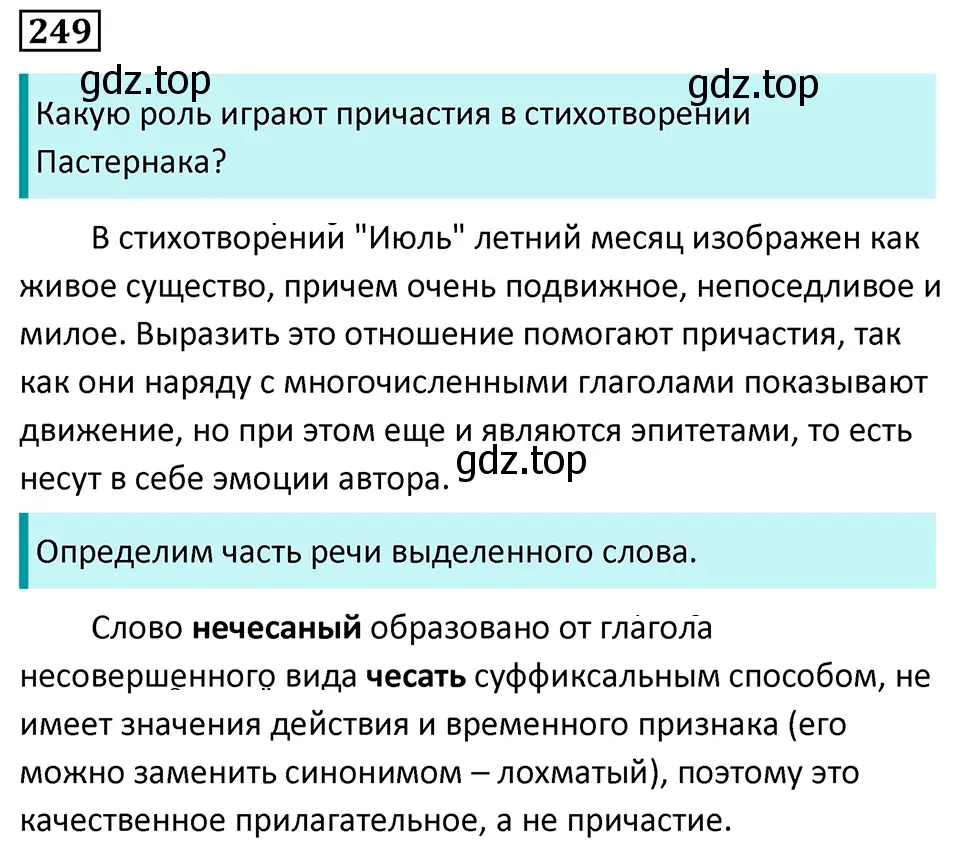 Решение 5. номер 249 (страница 146) гдз по русскому языку 7 класс Ладыженская, Баранов, учебник 1 часть